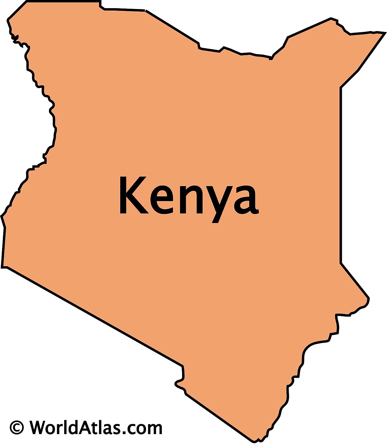 Sketch Map Of Kenya Kenya Maps & Facts - World Atlas