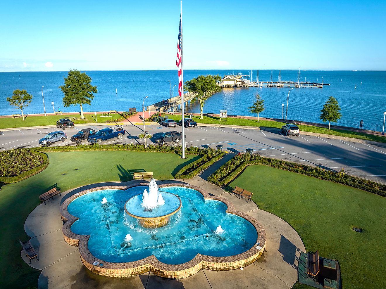 View of the Fairhope Pier in Fairhope, Alabama.