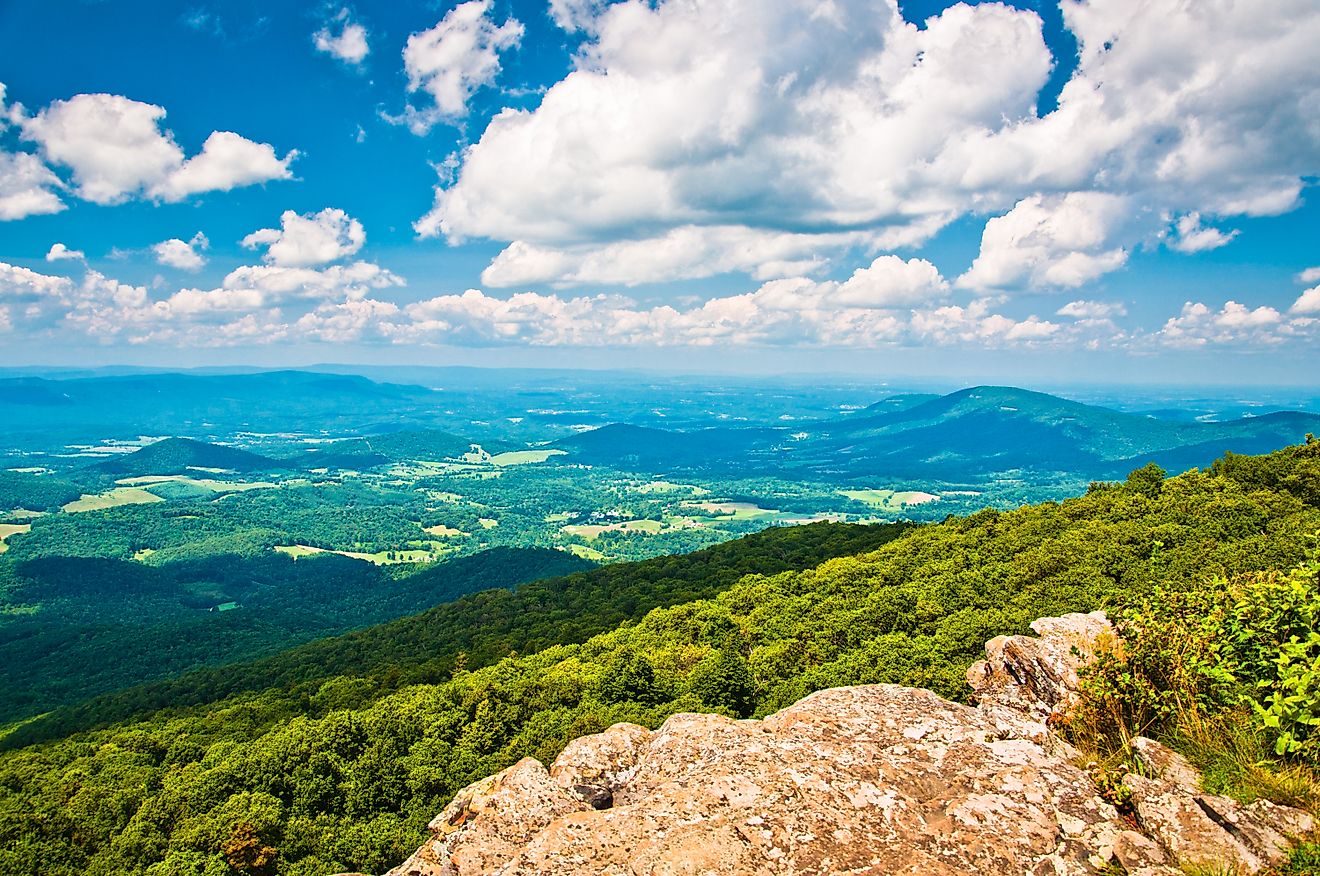 The View of the Shenandoah Valley From Little Stony Man, Shenandoah National Park, Virginia, USA