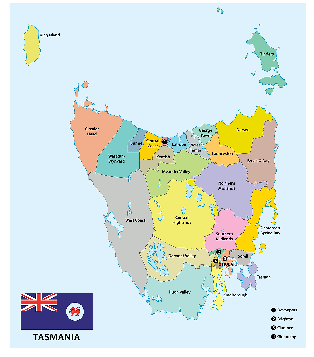 Tasmania Map 