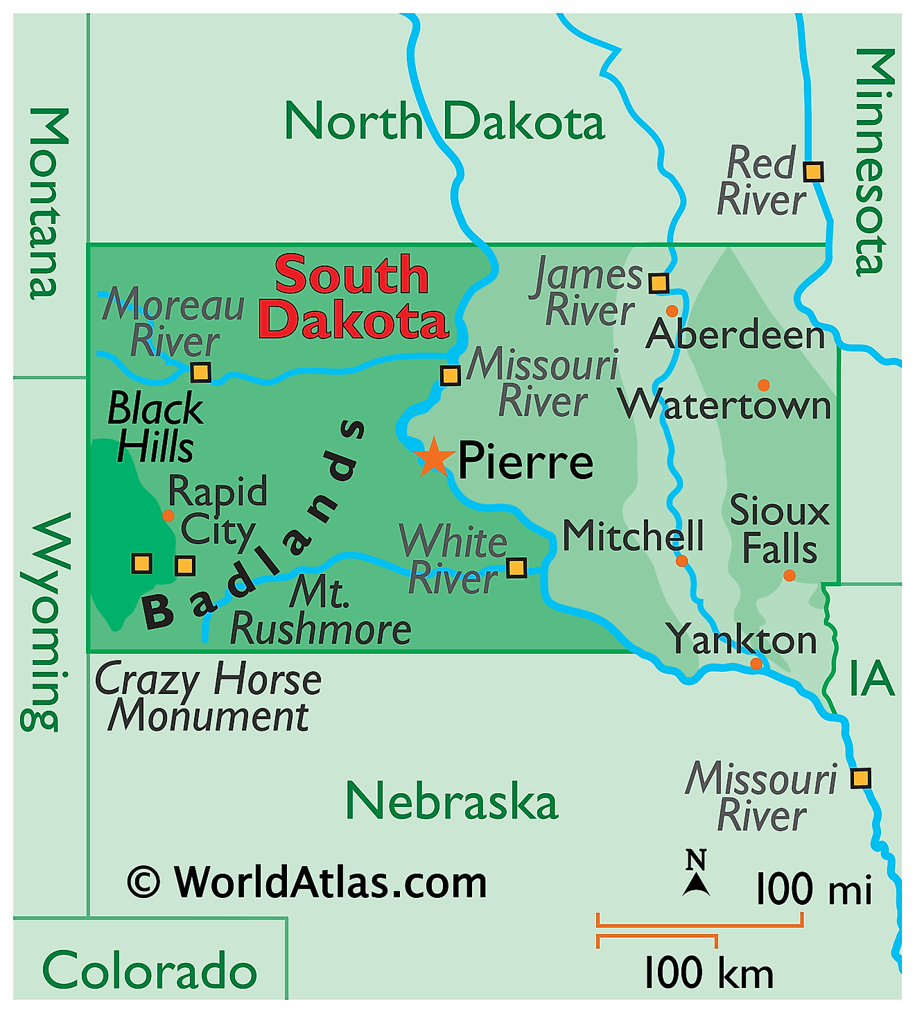 South Dakota State Map Usa Maps Of South Dakota Sd - vrogue.co