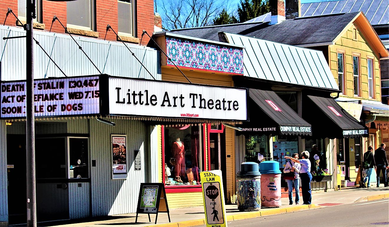 The Little Art Theater in Yellow Springs, Ohio. Image credit Madison Muskopf via Shutterstock