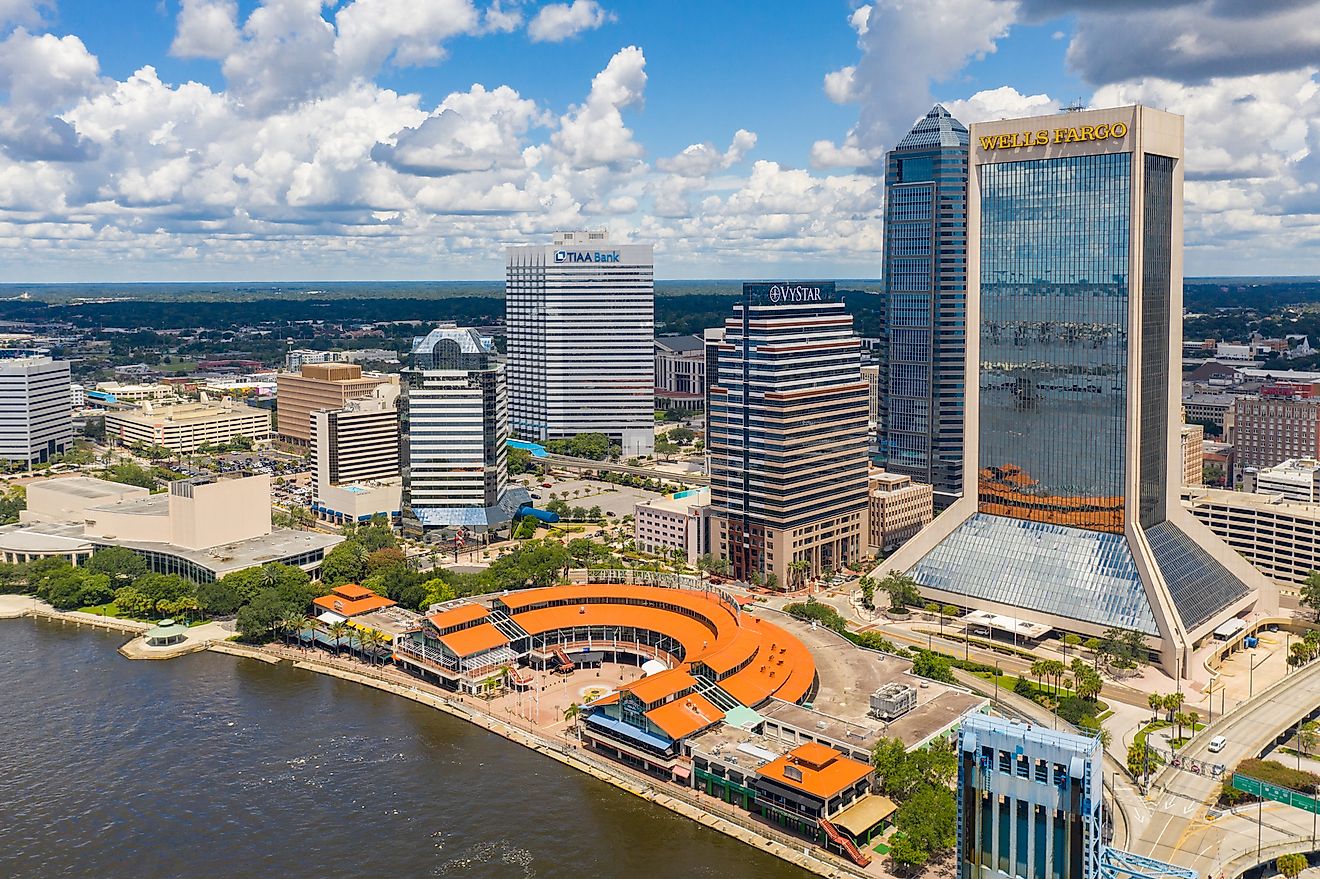  Skyline of Jacksonville. Editorial credit: Felix Mizioznikov / Shutterstock.com