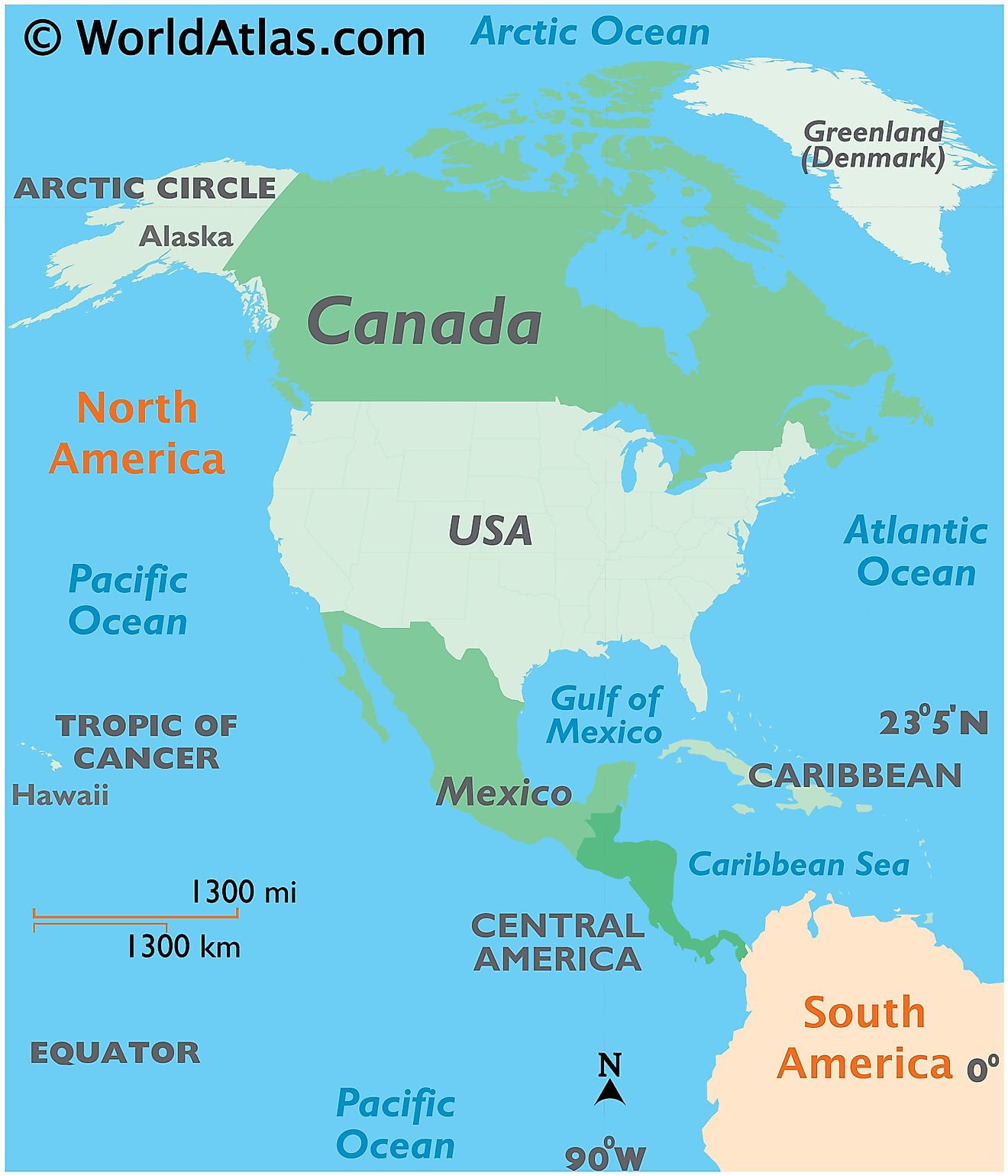 Mapa que muestra la ubicación de Canadá en el mundo.