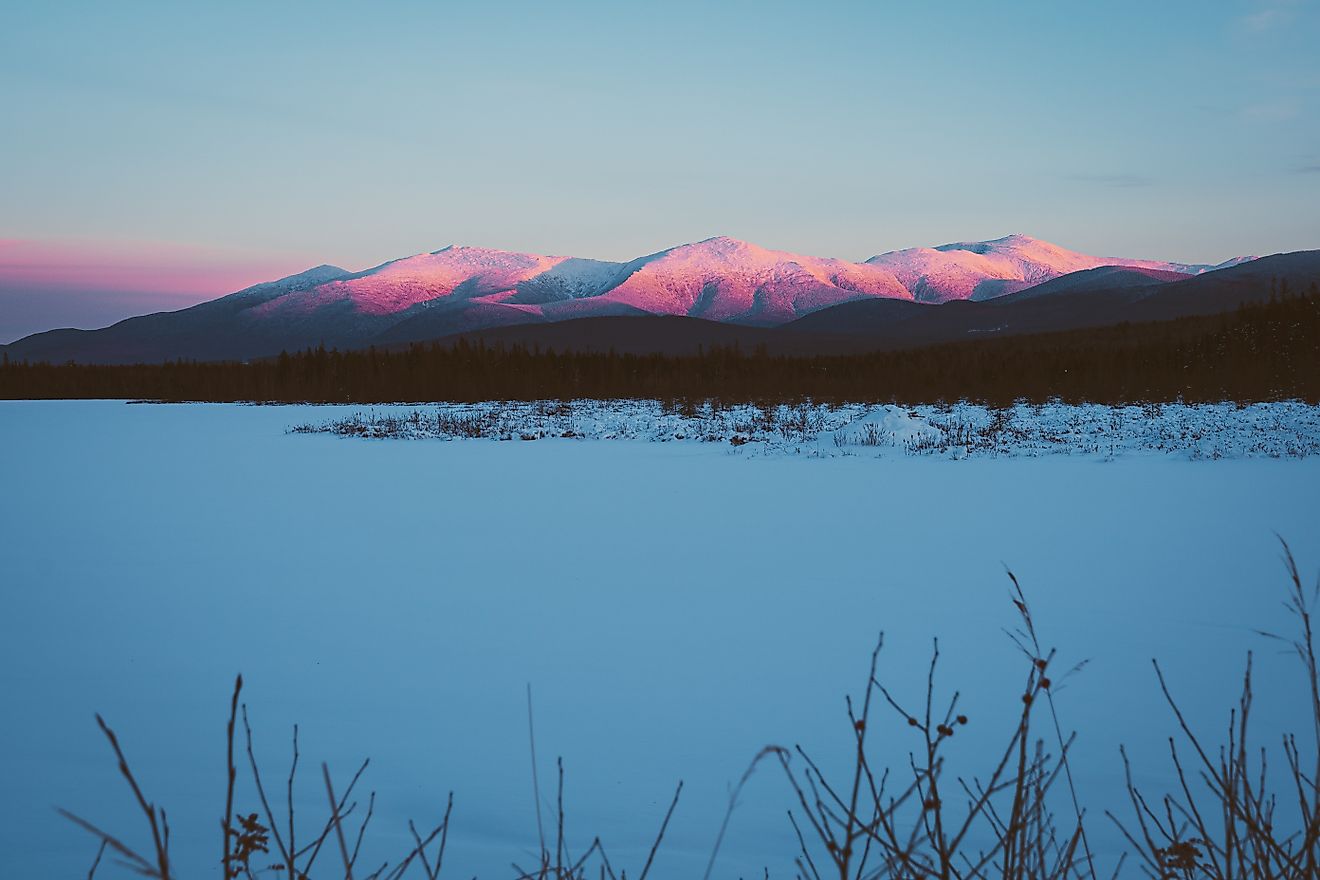 Mount Washington as seen from Pondicherry Wildlife Refuge near Whitefield, New Hampshire.