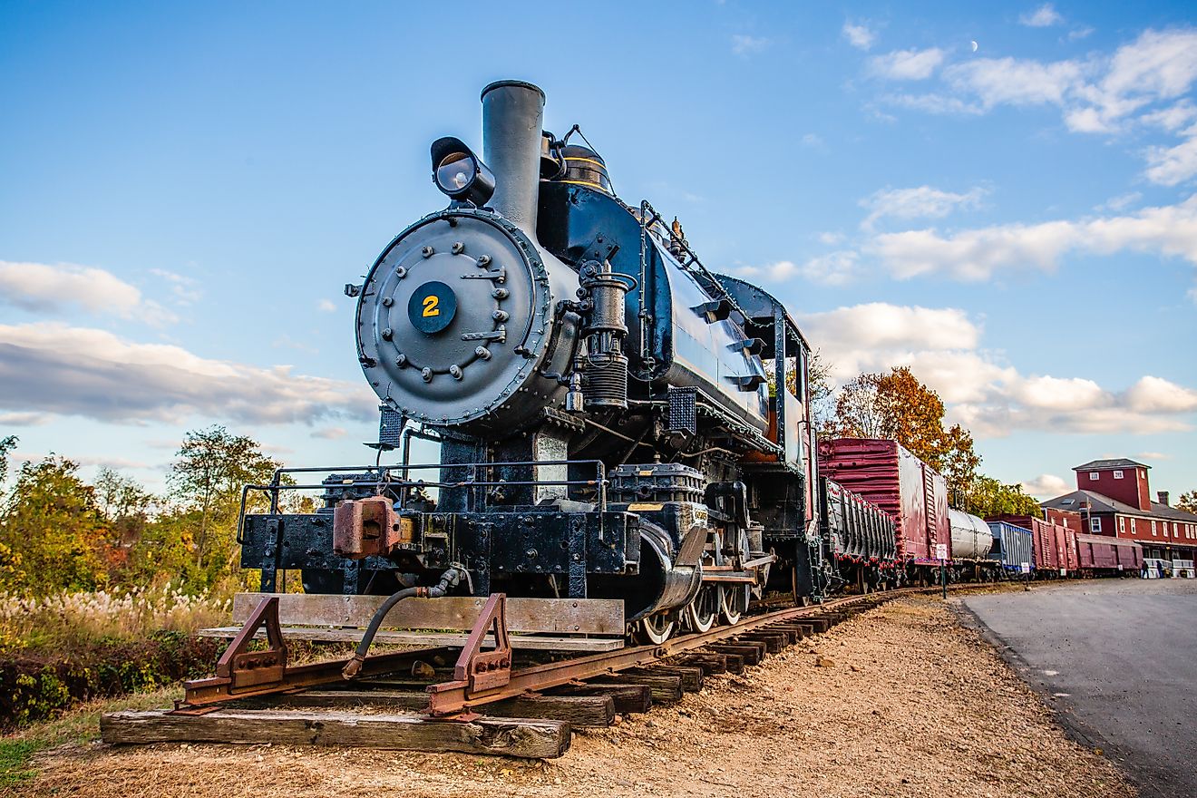 Pictured here: an antique train from the landmark Essex Train Station in Connecticut