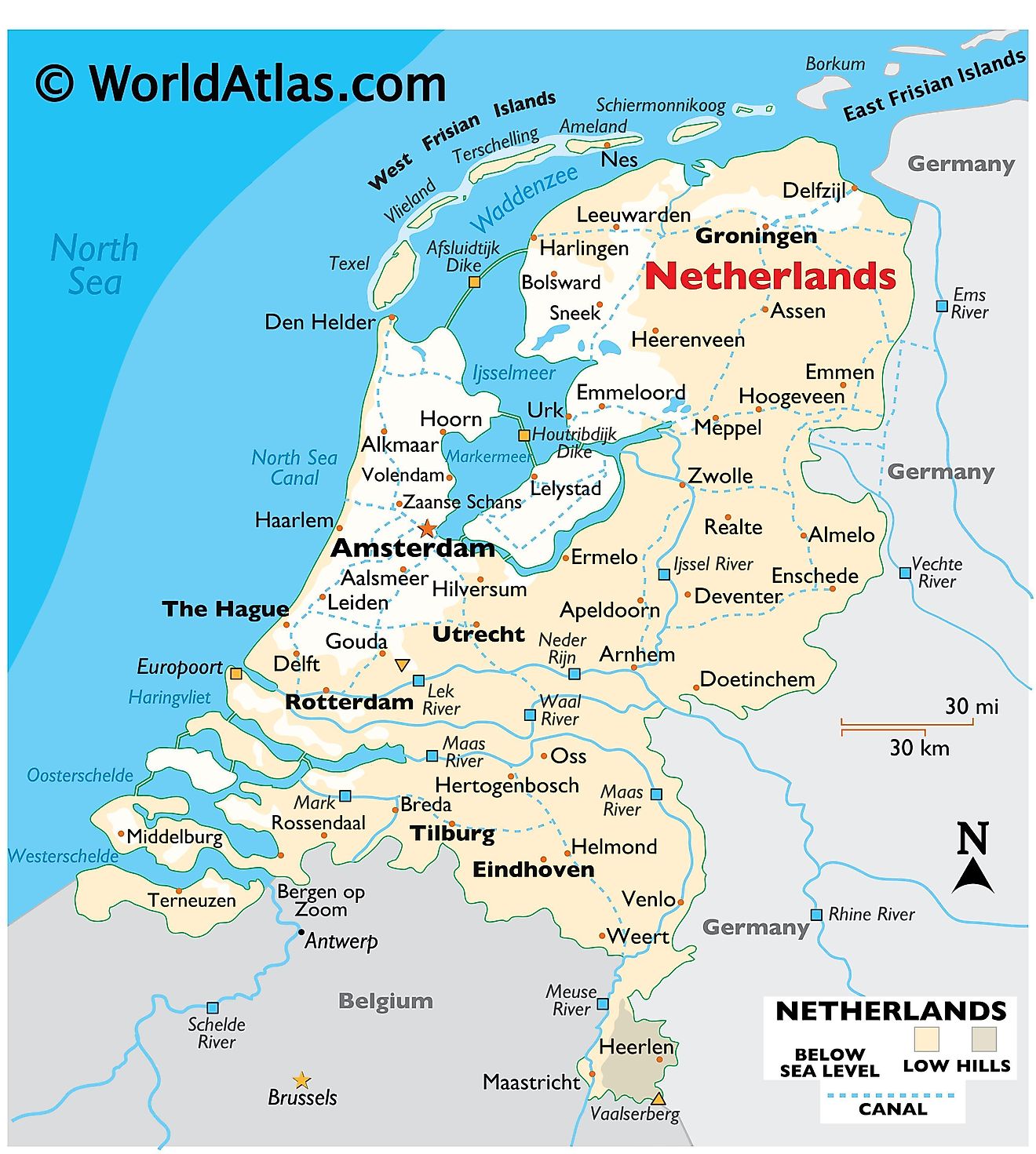 Darmen Plaatsen zonde The Netherlands Maps & Facts - World Atlas