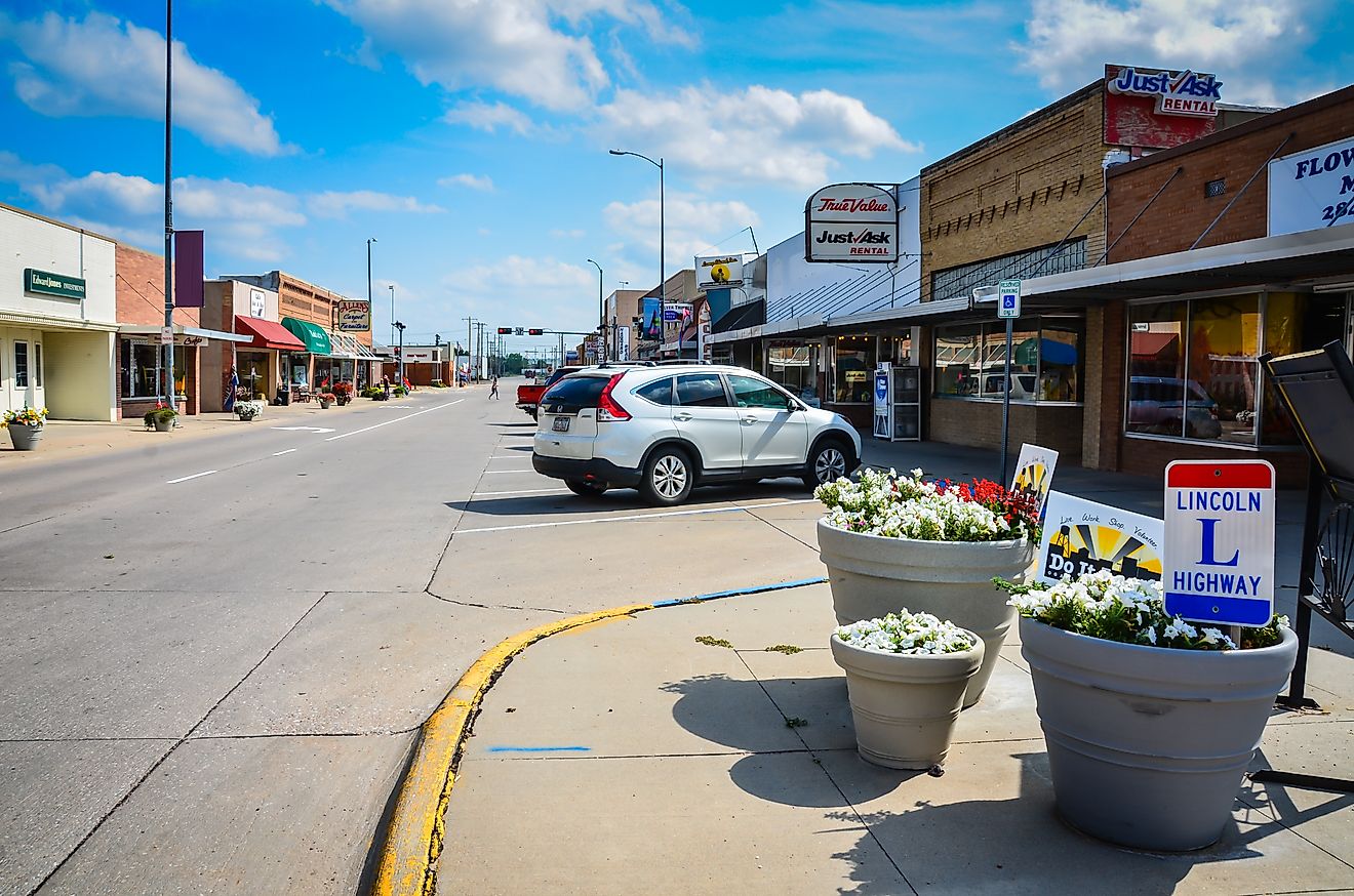 Main Street in Ogallala, Nebraska. Editorial credit: Sandra Foyt / Shutterstock.com  