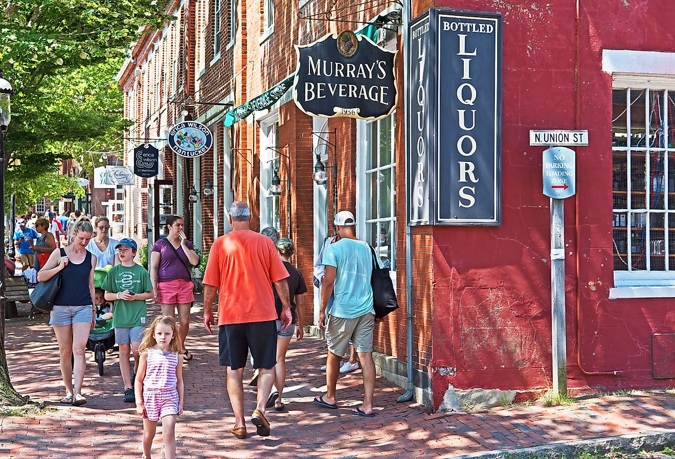 Downtown street in Nantucket, Massachusetts. Image credit Mystic Stock Photography via Shutterstock