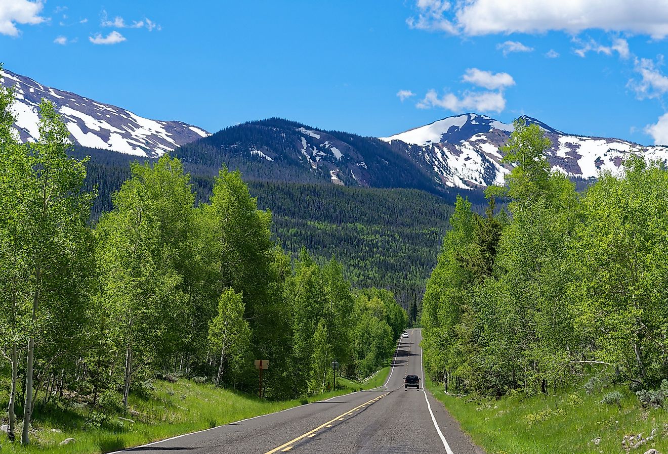 Mirror Lake Scenic Byway between Evanston, Wyoming and Kamas, Utah.