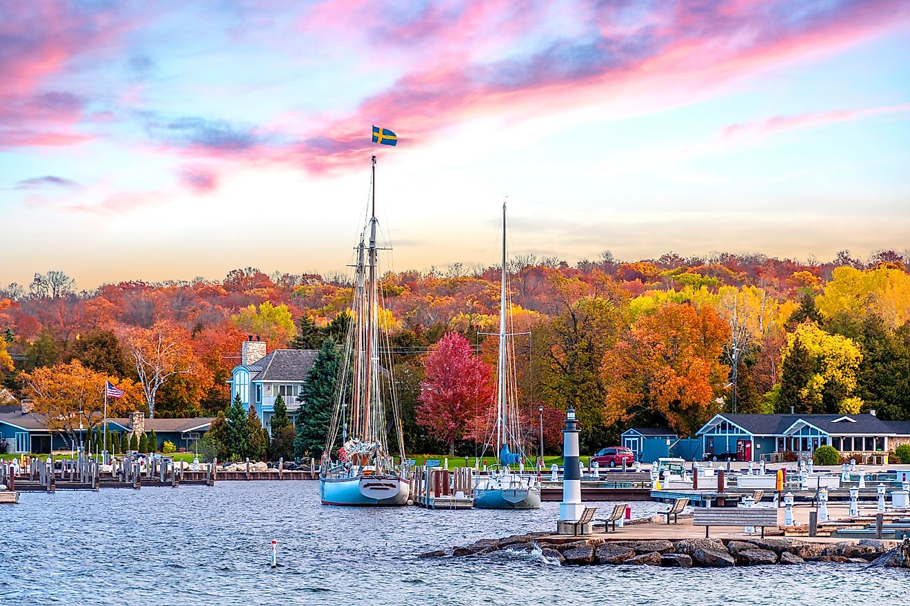 Sister Bay, Wisconsin, in fall.