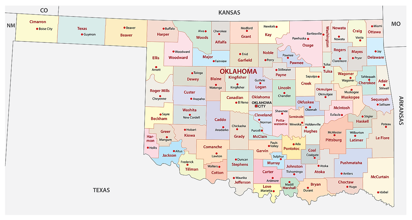Download Oklahoma Maps & Facts - World Atlas