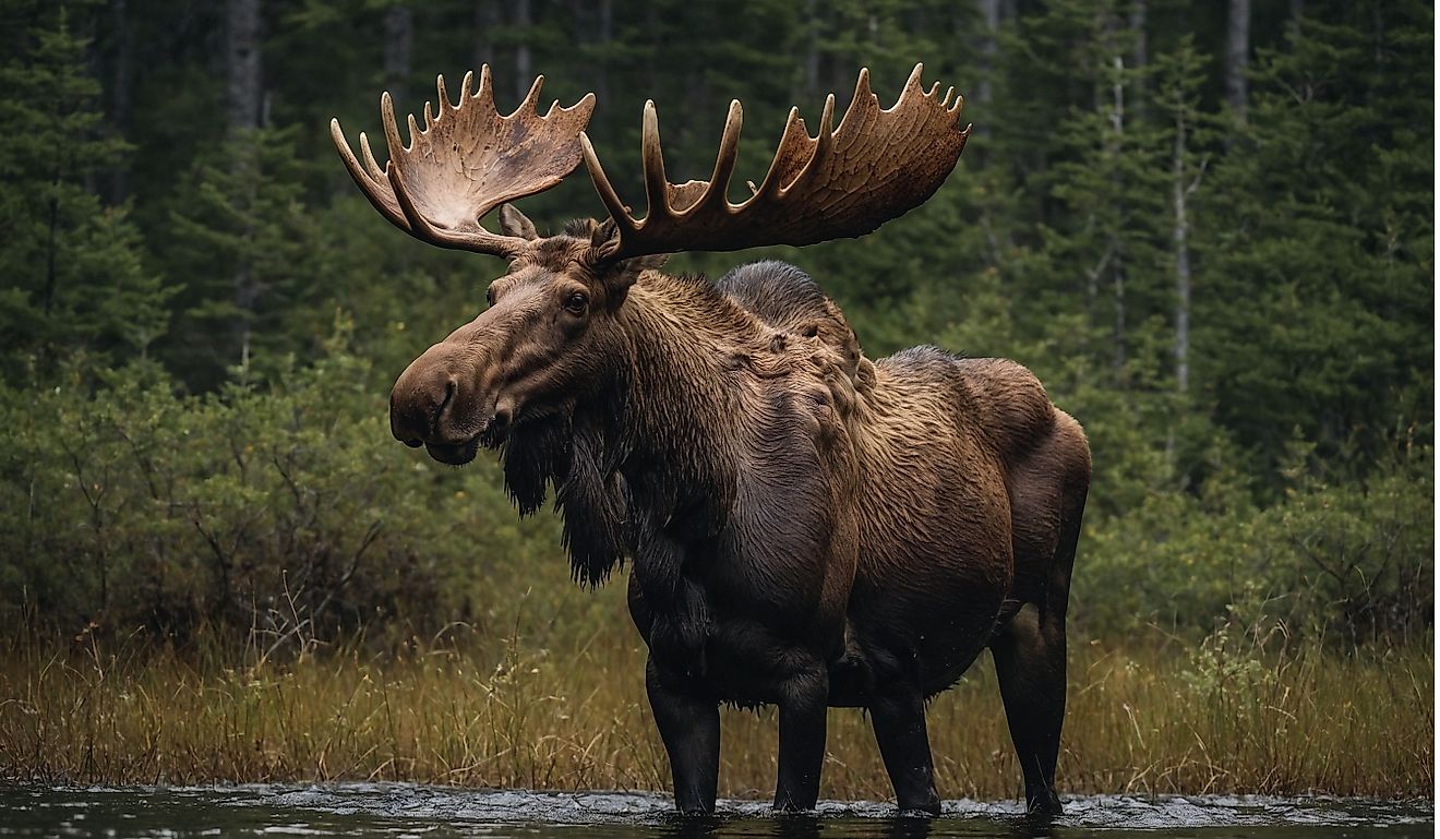 Majestic Moose captures the grandeur and presence of this iconic North American mammal. 