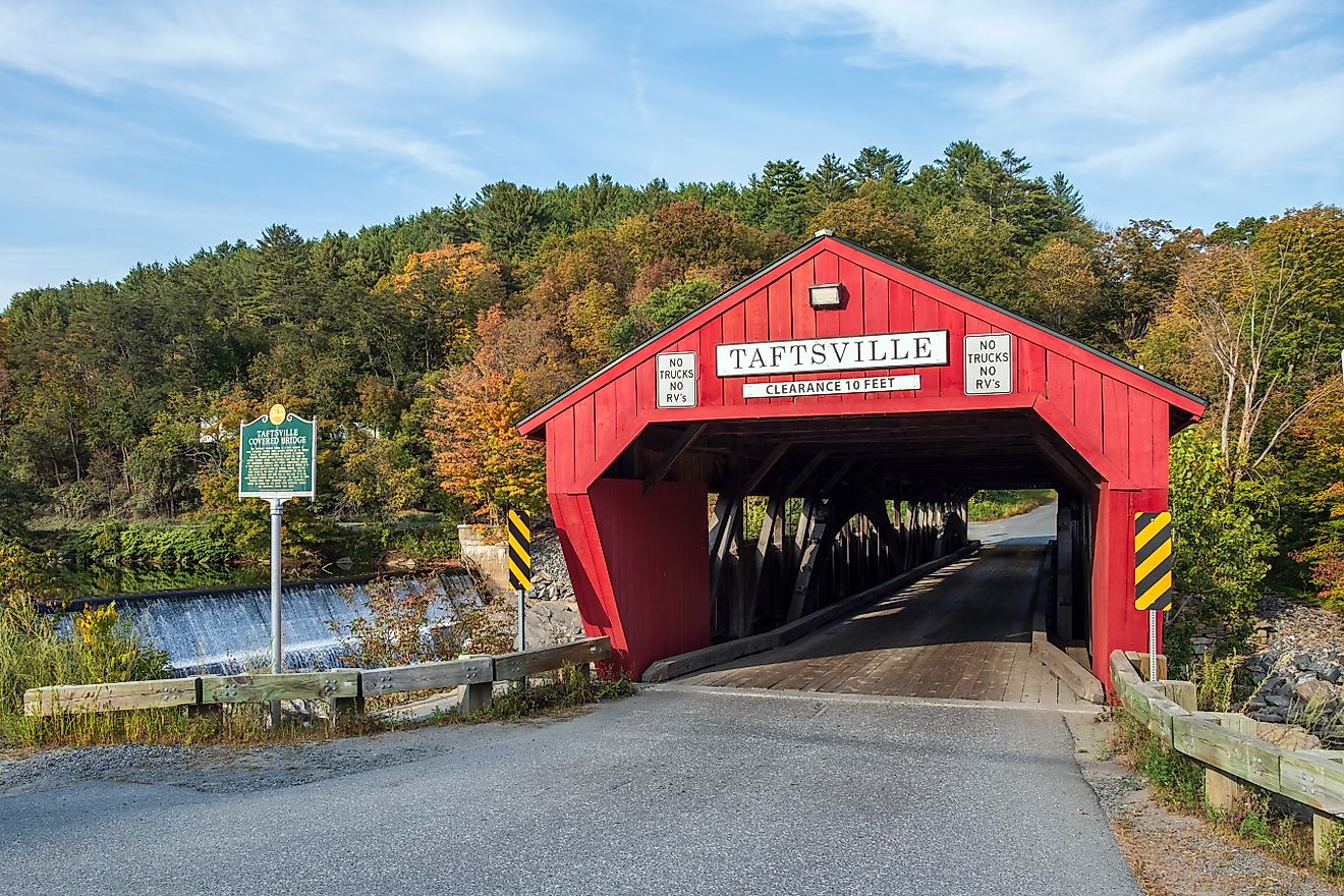 Taftsville Covered Bridge in Woodstock, Vermont