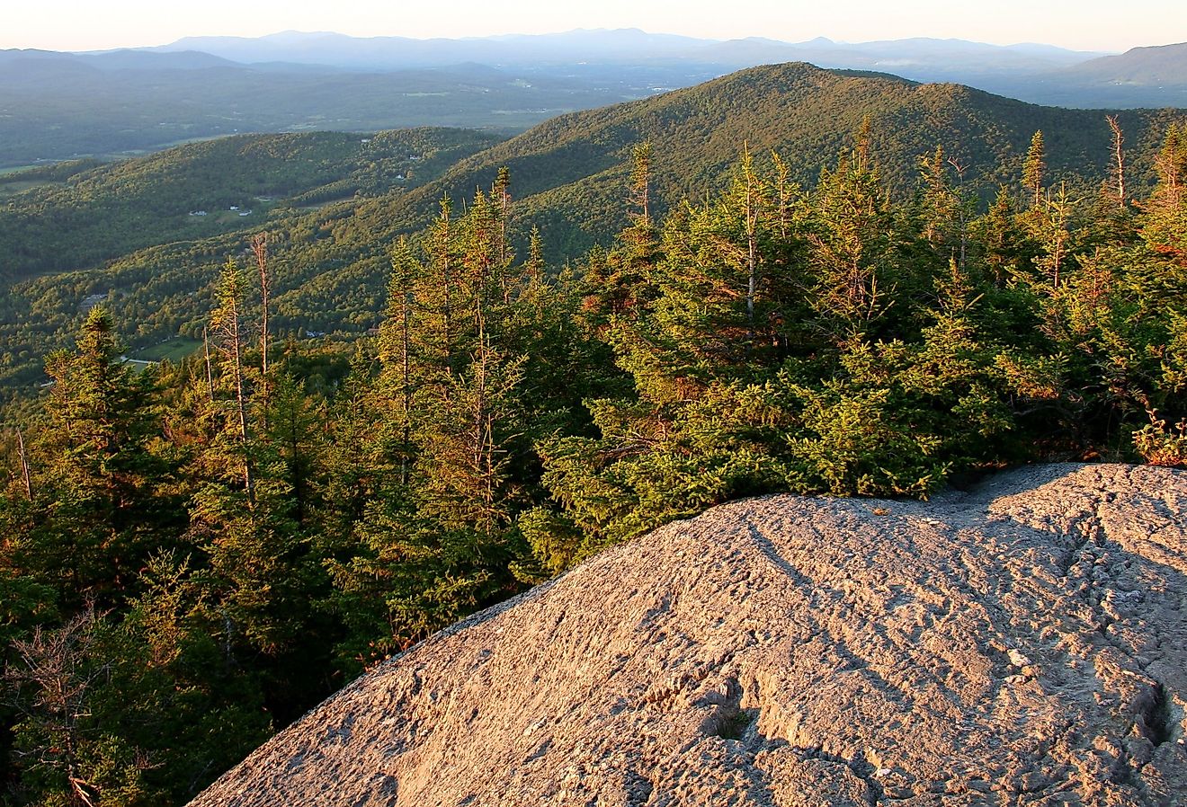 View of the Green Mountains in Vermont.