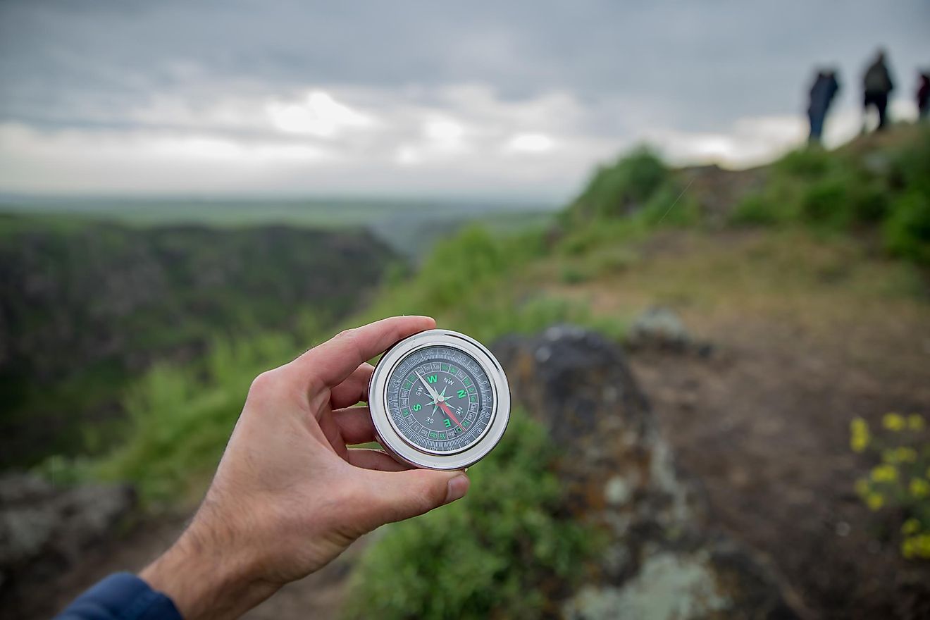 A compass is used for navigational purposes.