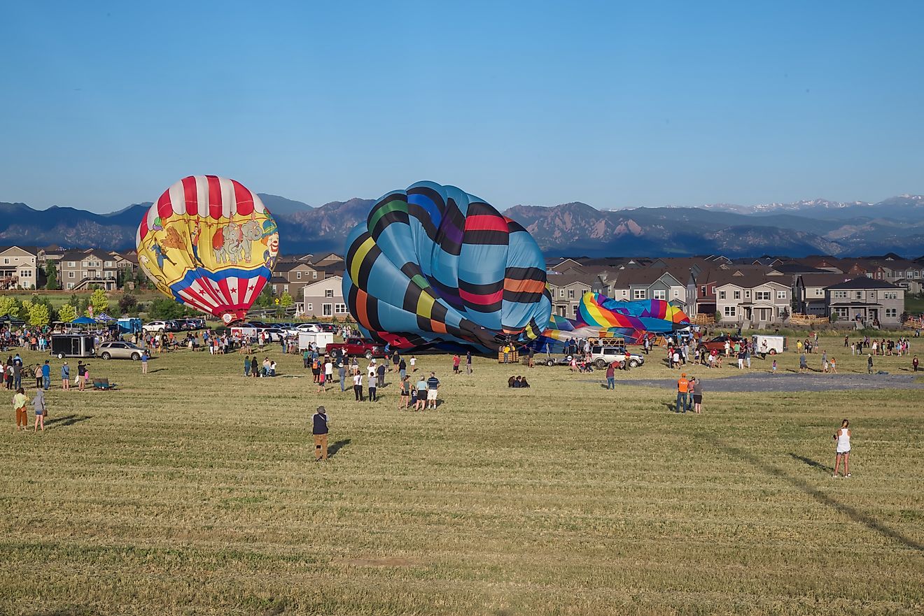 Erie Balloon Festival in Erie, Colorado Editorial credit: Aaron J Seltzer / Shutterstock.com
