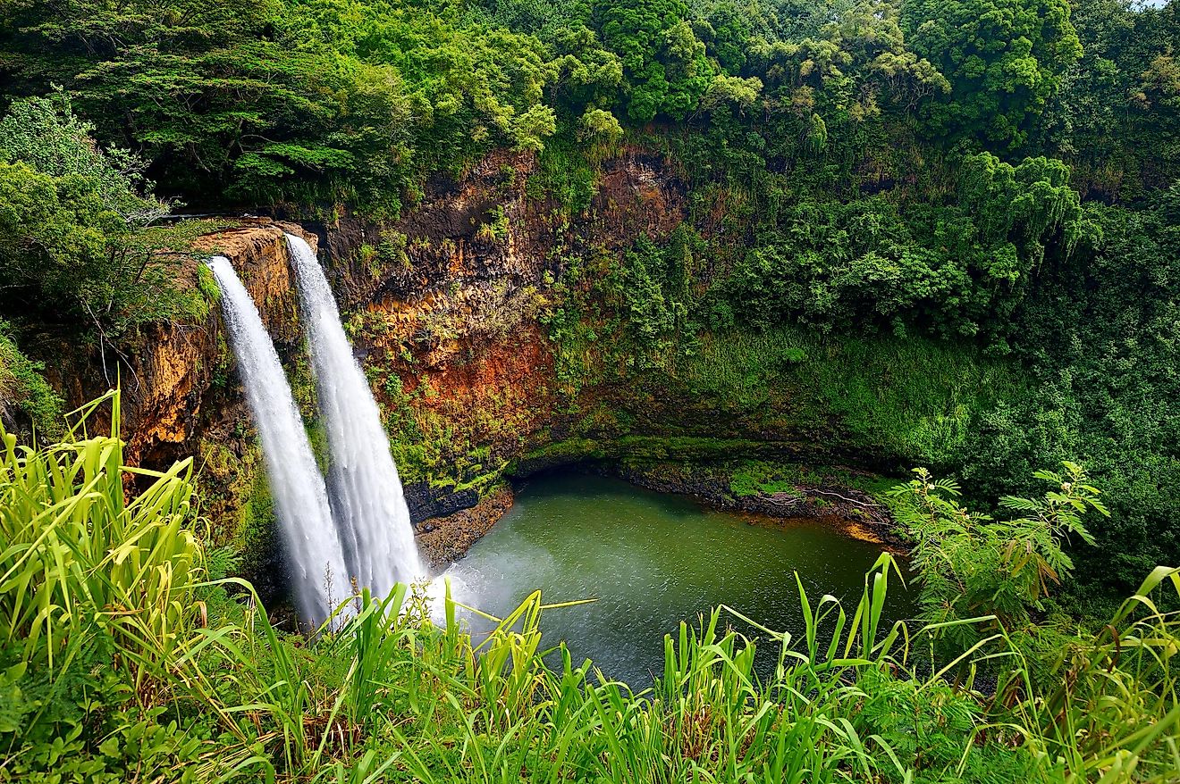 Wailua Falls in Kauai.