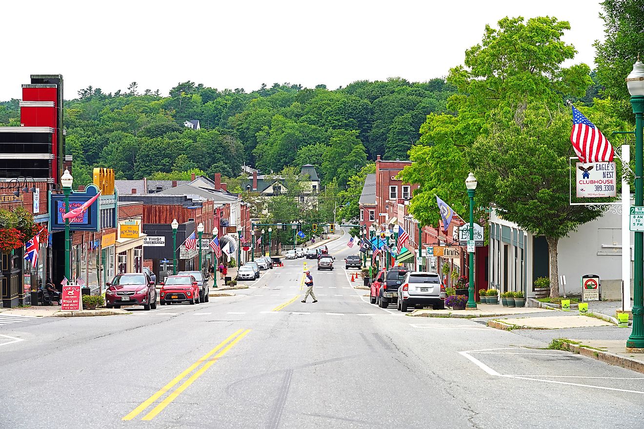 View of downtown Ellsworth, Maine. Editorial credit: EQRoy / Shutterstock.com.