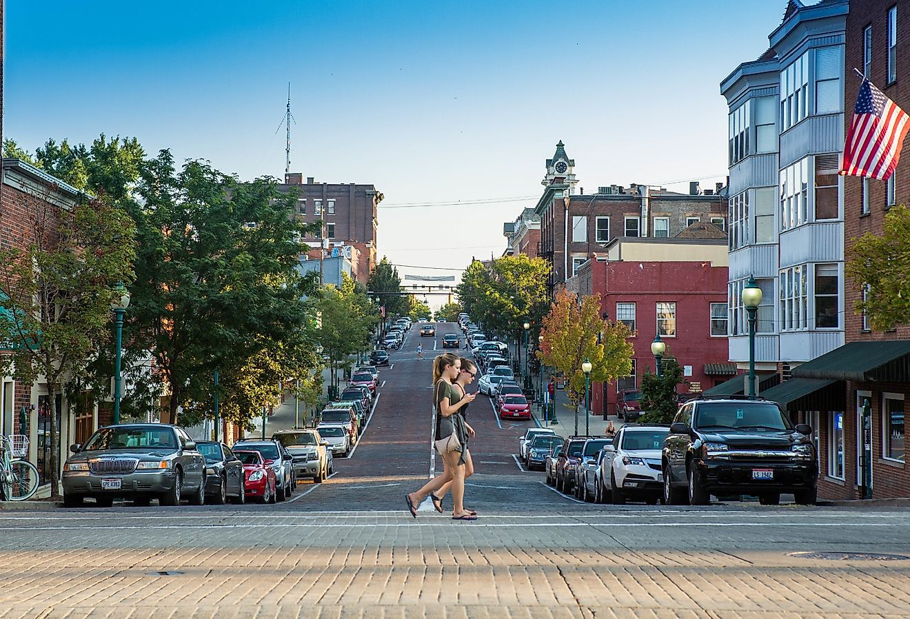 People crossing the street in quiet Athens, Ohio. Image credit FarFlungTravels via Flickr.com