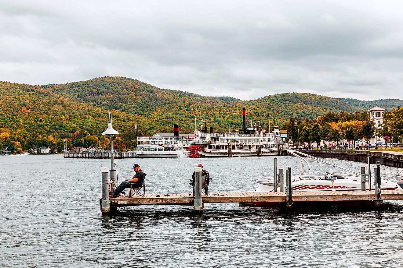 The beautiful town of Lake George in New York.