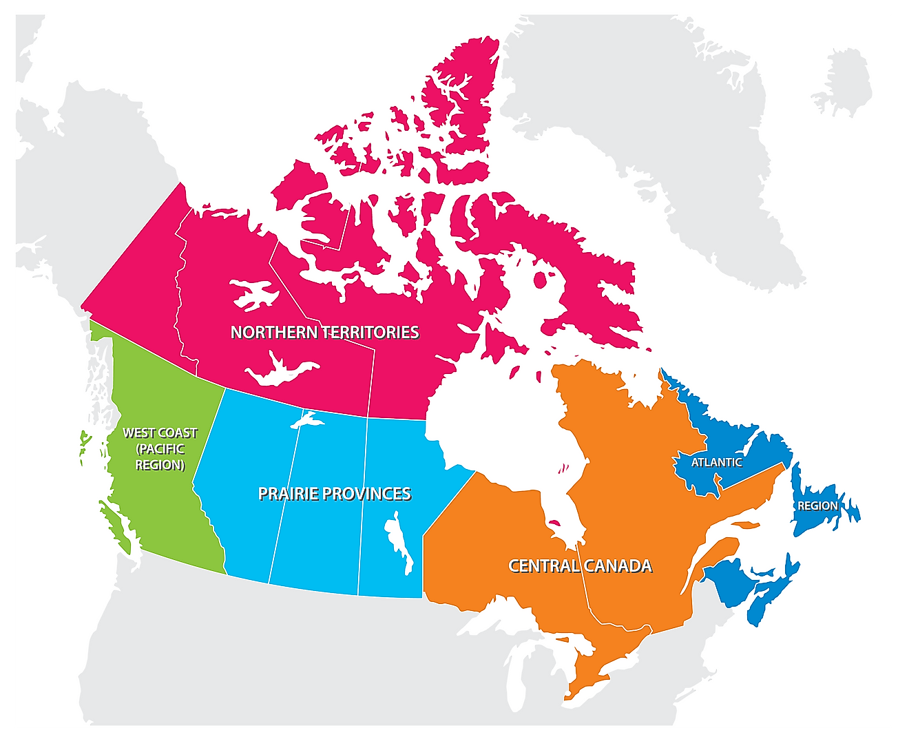 Geographic Regions Of Canada Map - Eudora Rosabelle