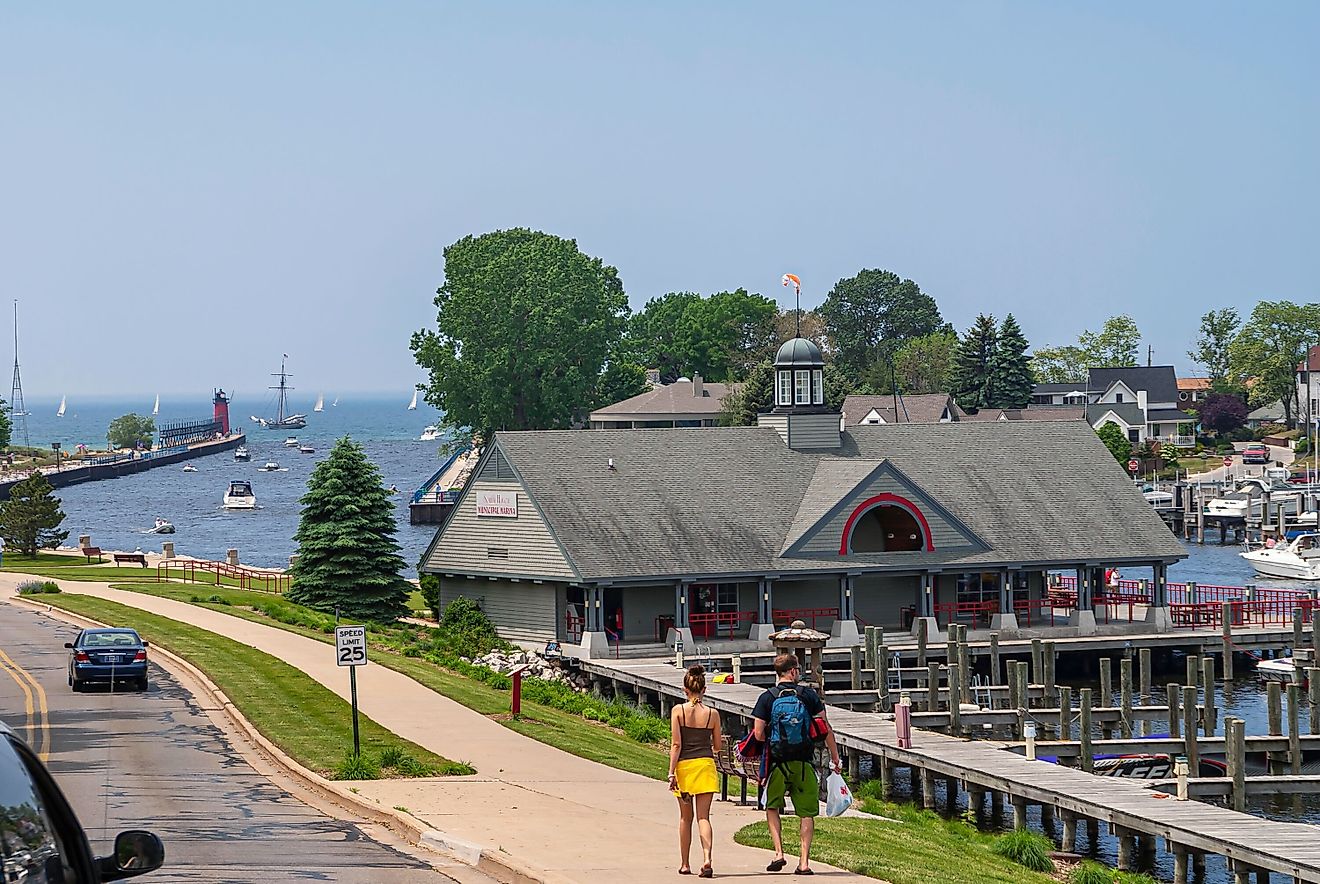 South Haven, Michigan: Municipal Marina building, via Claudine Van Massenhove / Shutterstock.com