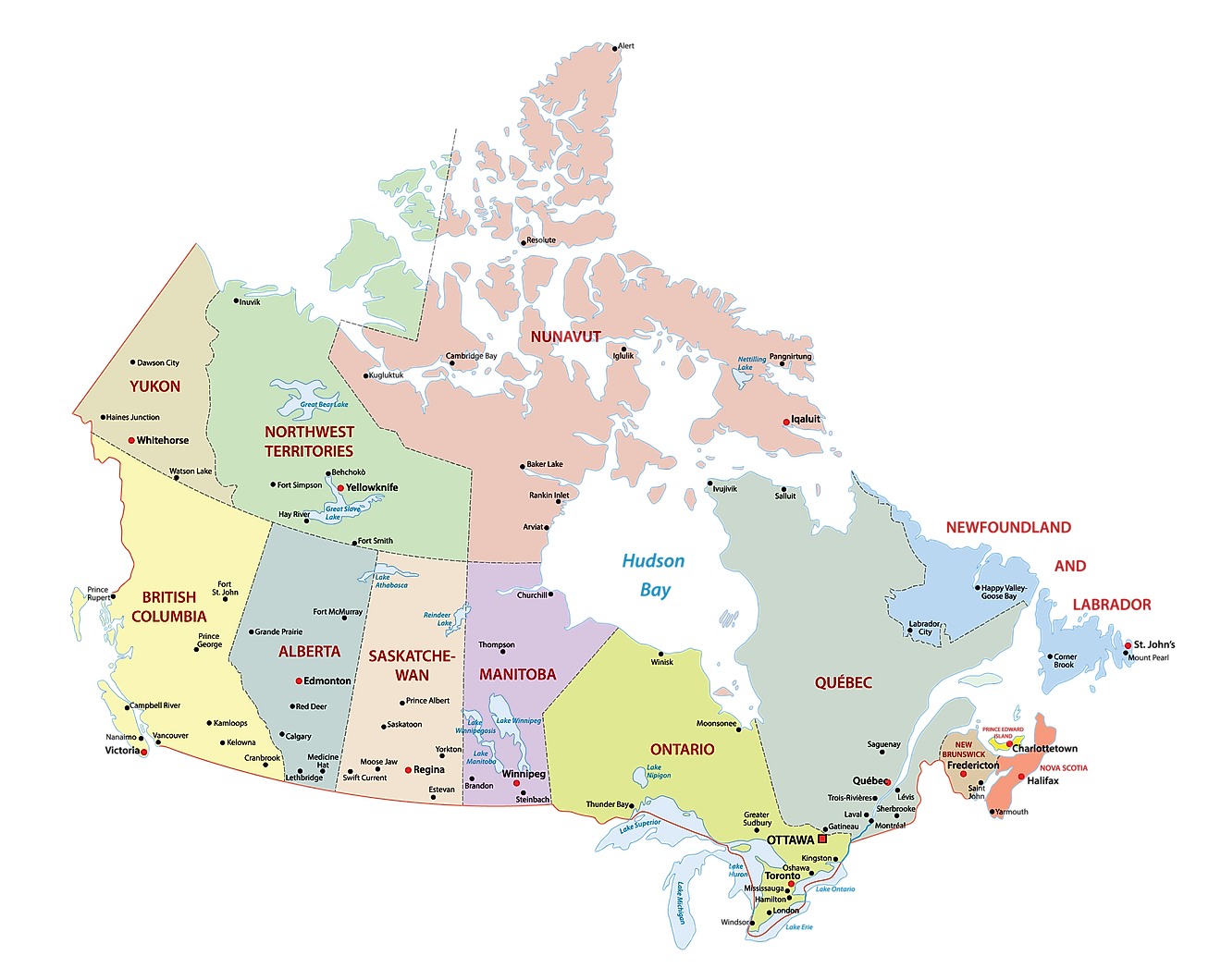black and white physical map of canada