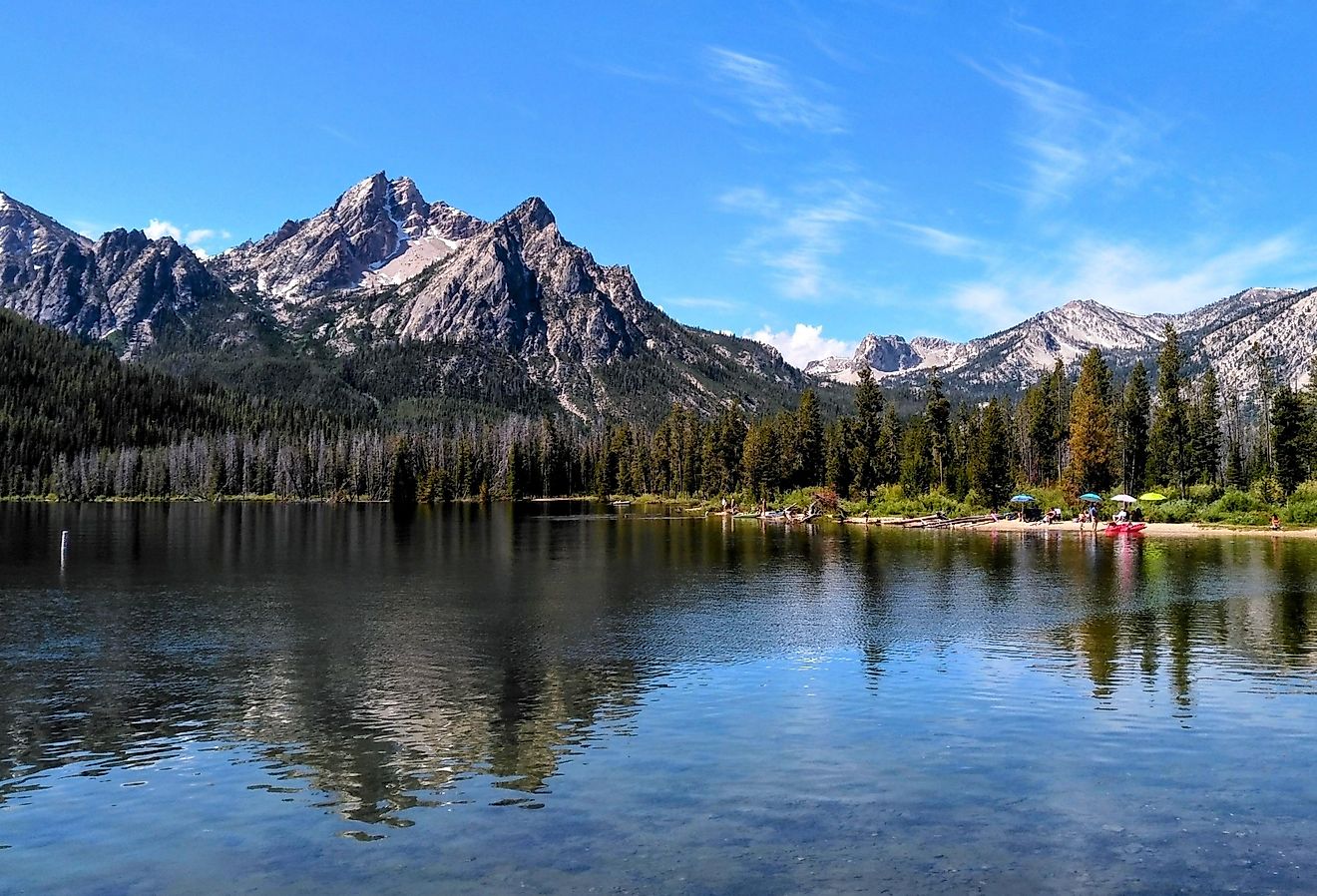 Beautiful mountain view at Lake Stanley, Idaho