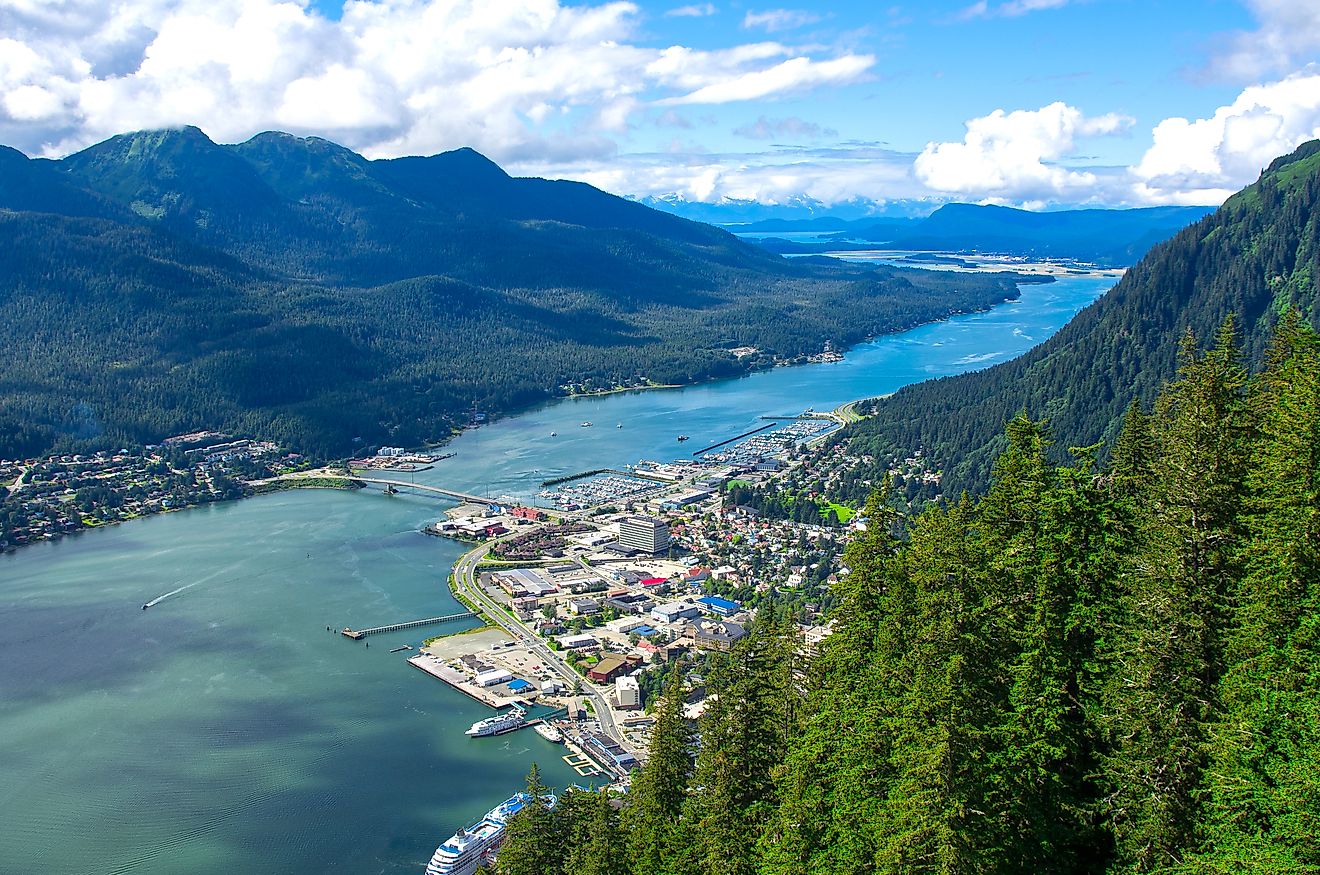 Aerial view of Juneau, Alaska. 