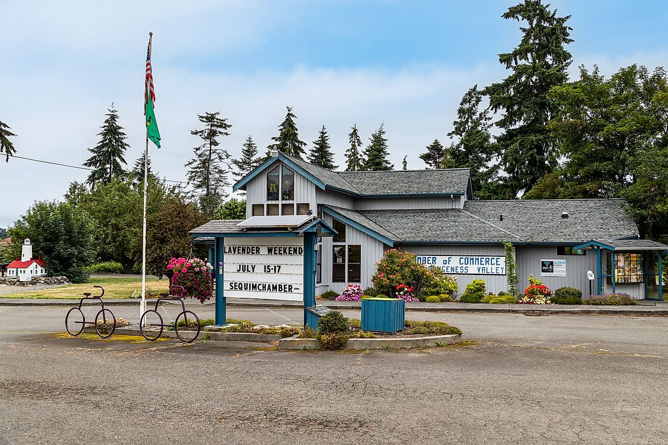 Sequim, Washington, Chamber of Commerce and visitors center. Editorial credit: CL Shebley / Shutterstock.com