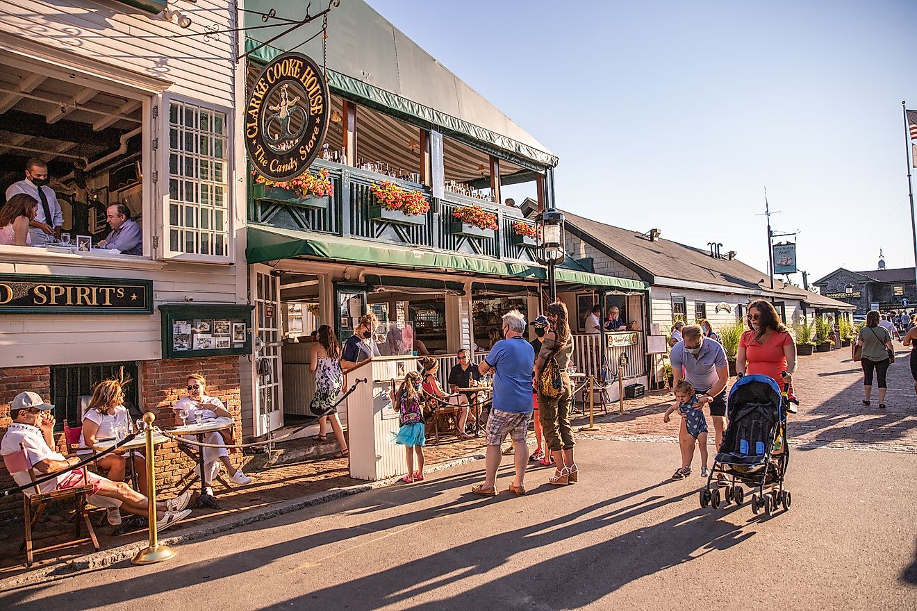 Street scene from the town of Newport, Rhode Island, in New England. Editorial credit: Little Vignettes Photo / Shutterstock.com