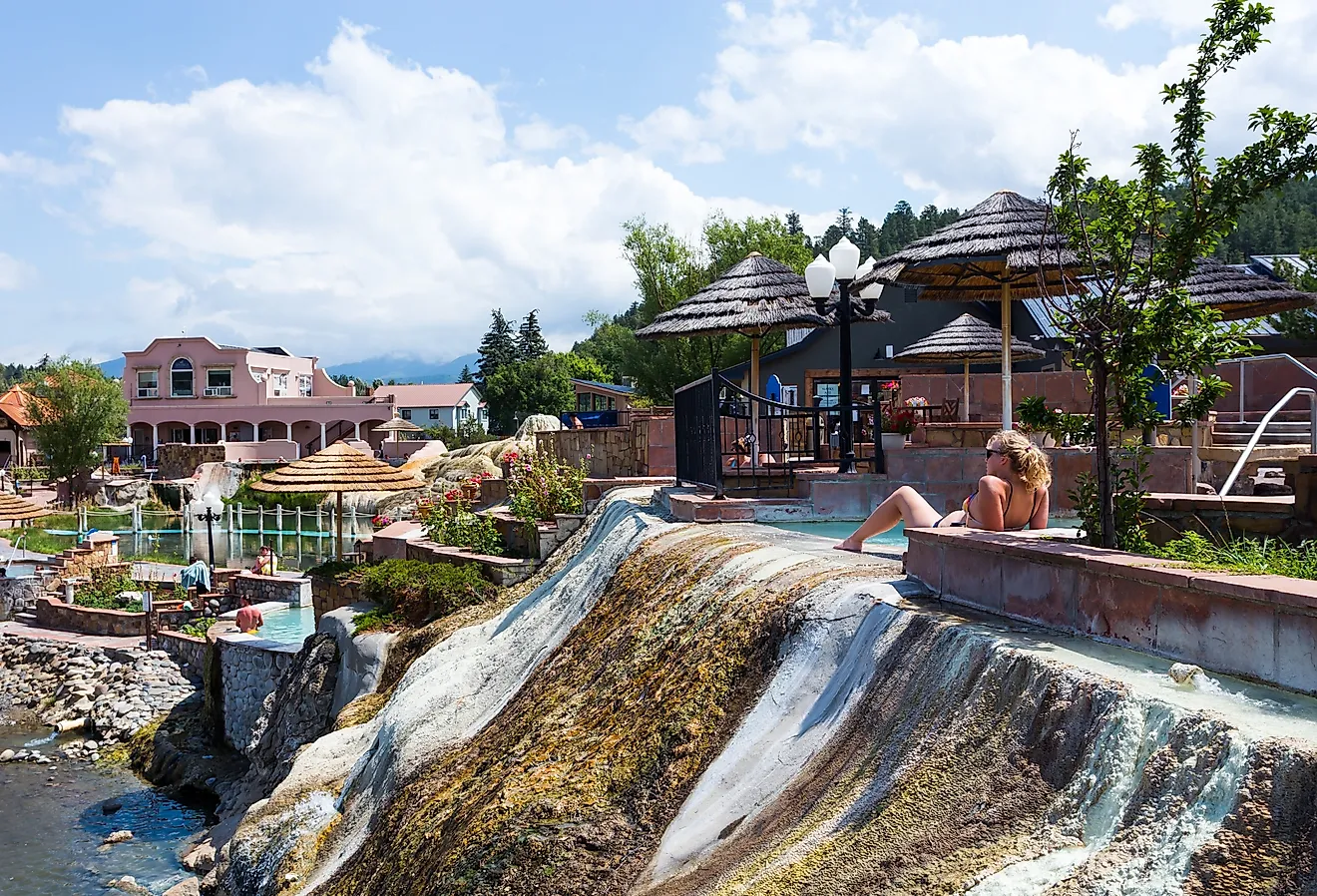 People relaxing in a resort in Pagosa Springs, Colorado. Image credit Victoria Ditkovsky via Shutterstock