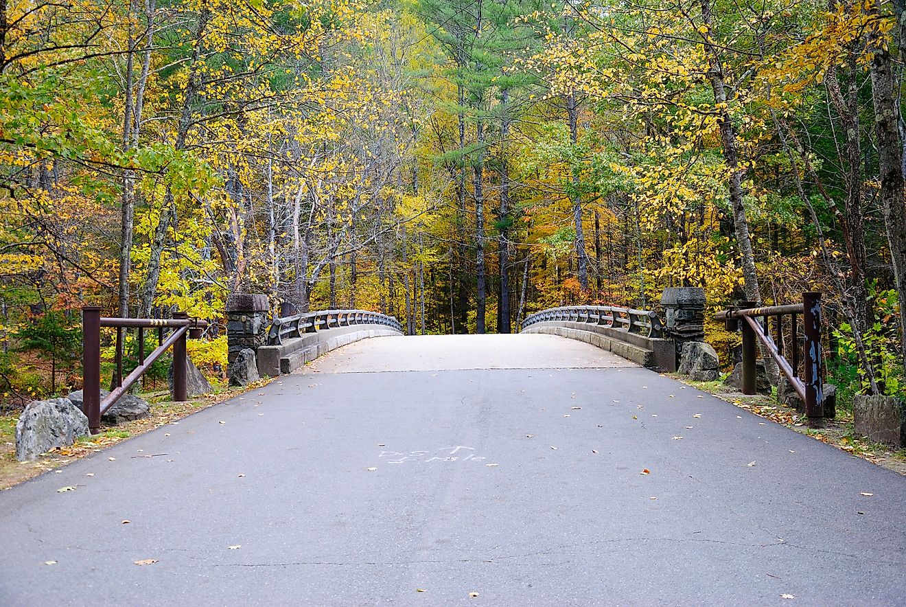The Mohawk Trail through the Berkshire Hills, Massachusetts, in autumn.