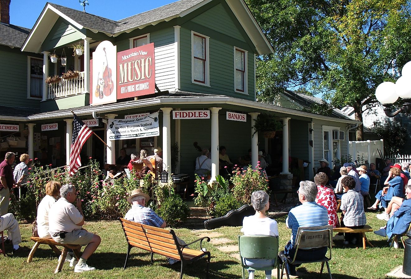 Folk Music Capital of the World, Mountain View, Arkansas. Image credit Travel Bug via Shutterstock