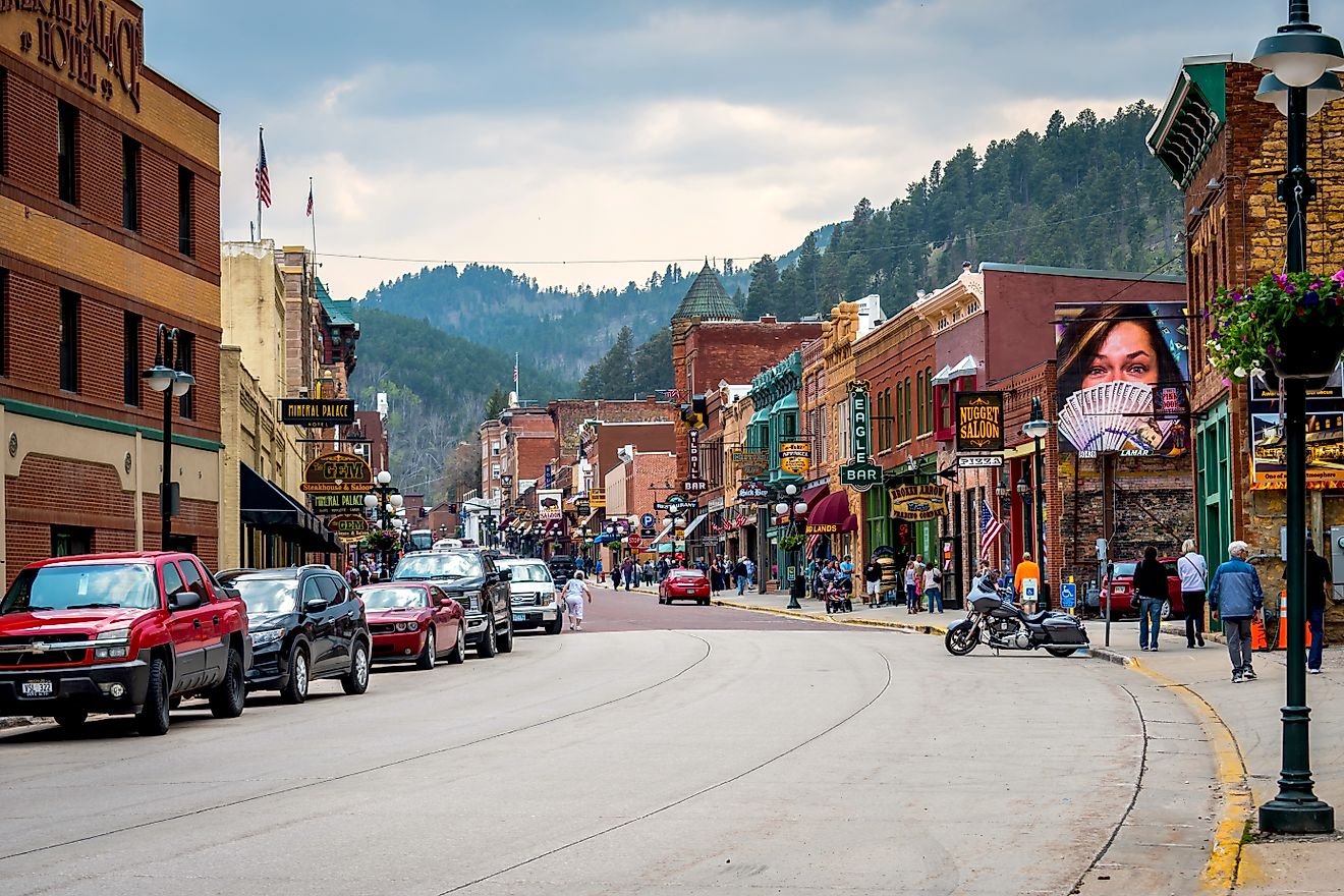 The beautiful town of Deadwood, South Dakota. Editorial credit: Cheri Alguire / Shutterstock.com,