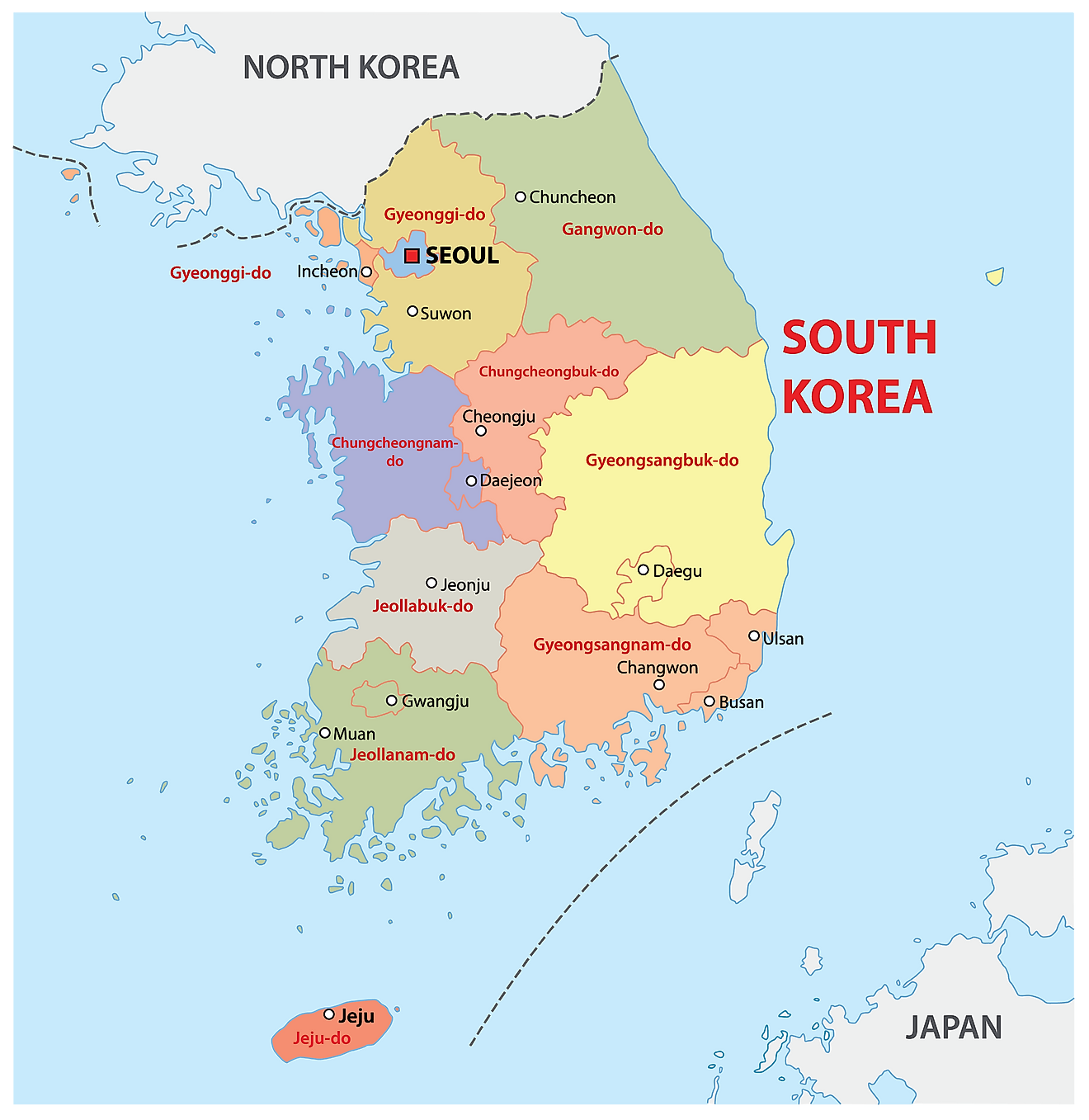 South Korea States Map South Korea Maps & Facts - World Atlas