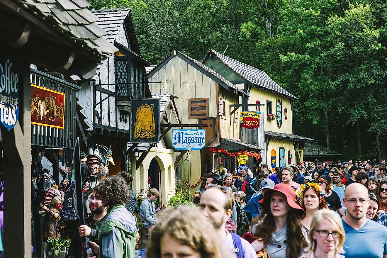 The New York Renaissance Faire in Tuxedo, NY. Editorial credit: solepsizm / Shutterstock.com