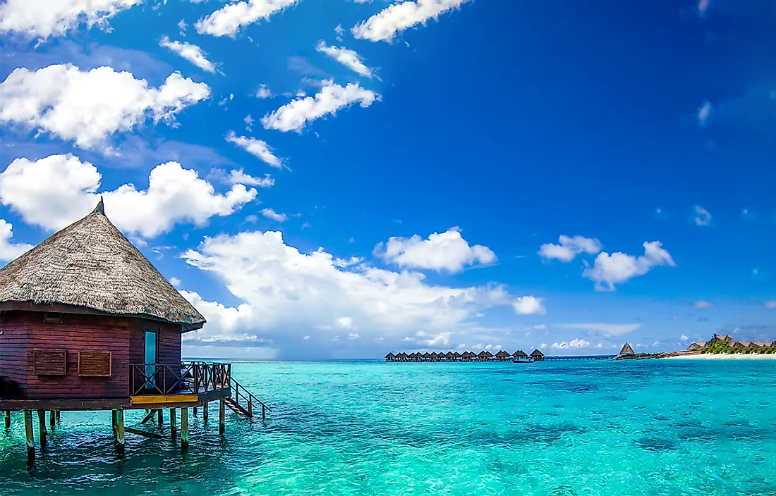 Like much of the nation, this beach in the Maldives lies at sea level.