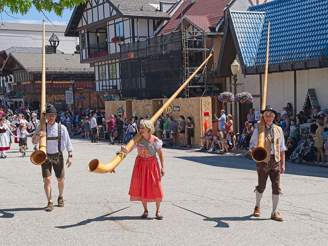 Leavenworth, Washington during Maifest. Editorial credit: Gregory Johnston / Shutterstock.com