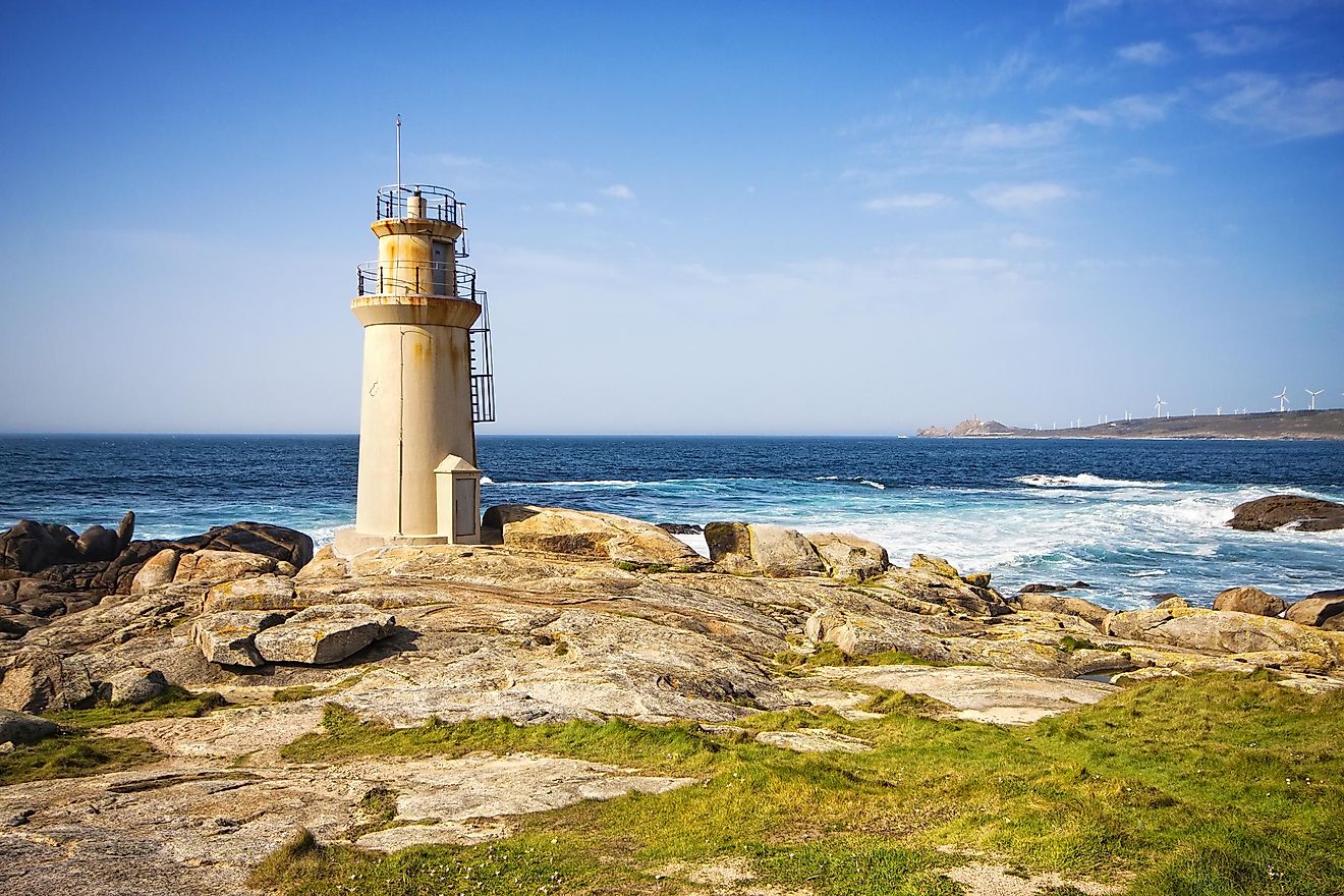 Faro de Muxía, the humble lighthouse watching over the "Coast of Death" spanning part of Spain's rugged Galician shoreline.