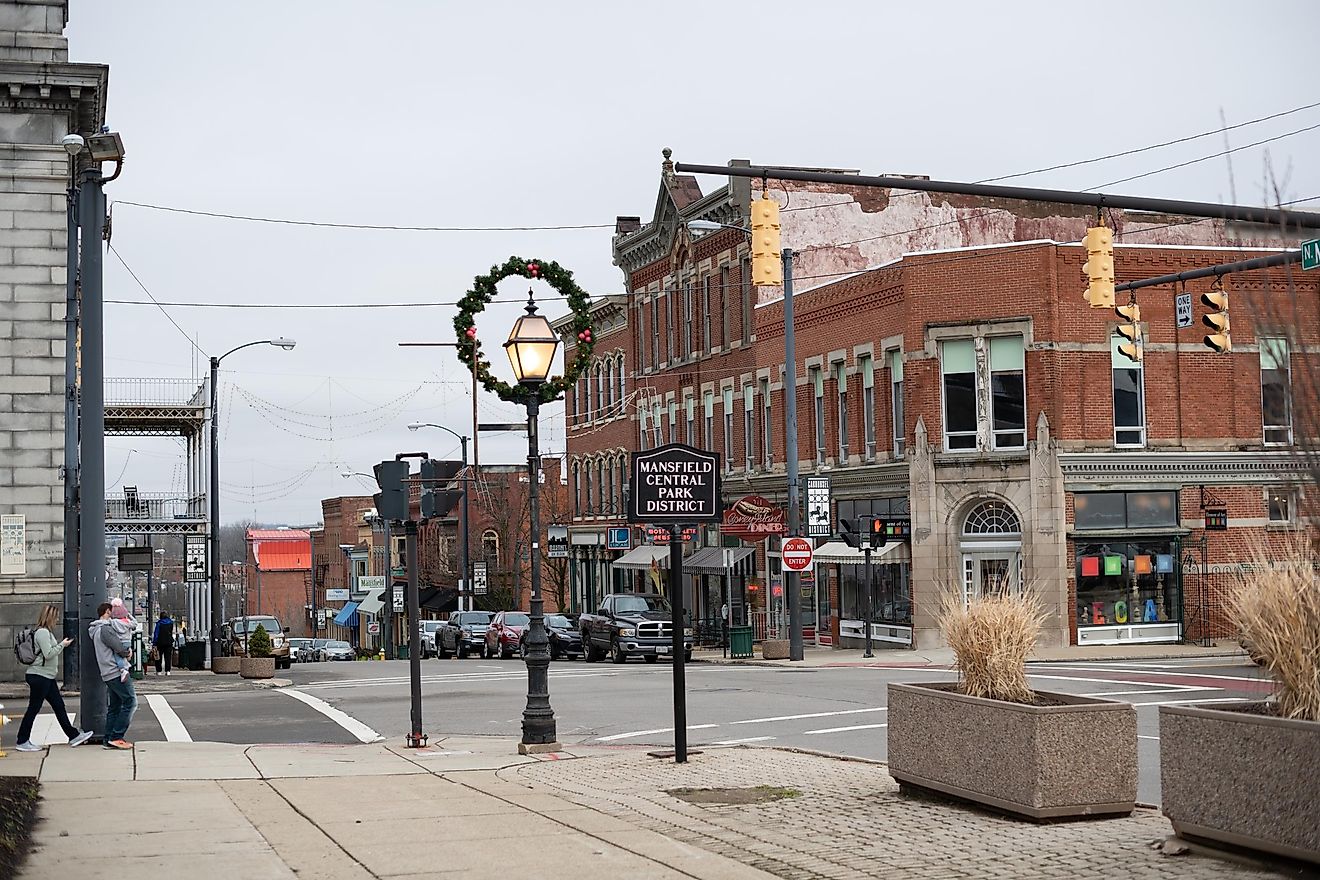 Downtown Mansfield, Ohio. Image credit Jeimy Cely via Shutterstock