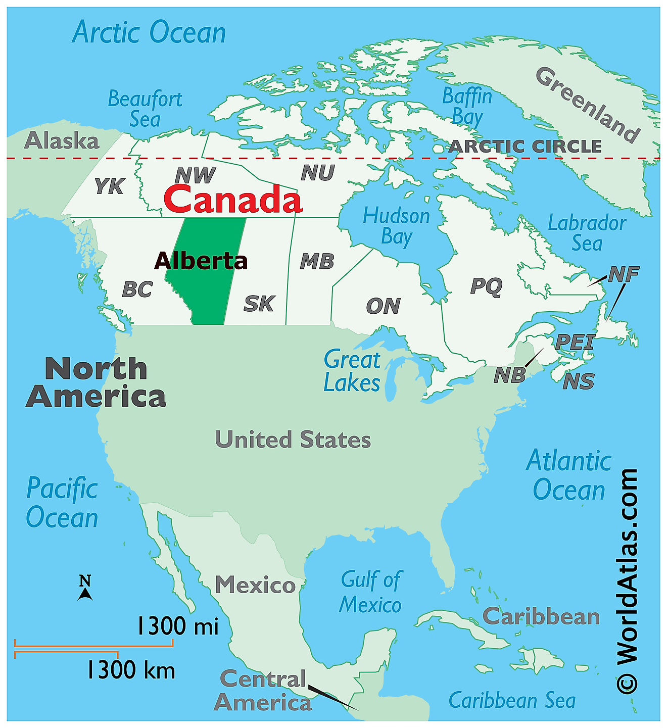 alberta canada map with usa        <h3 class=