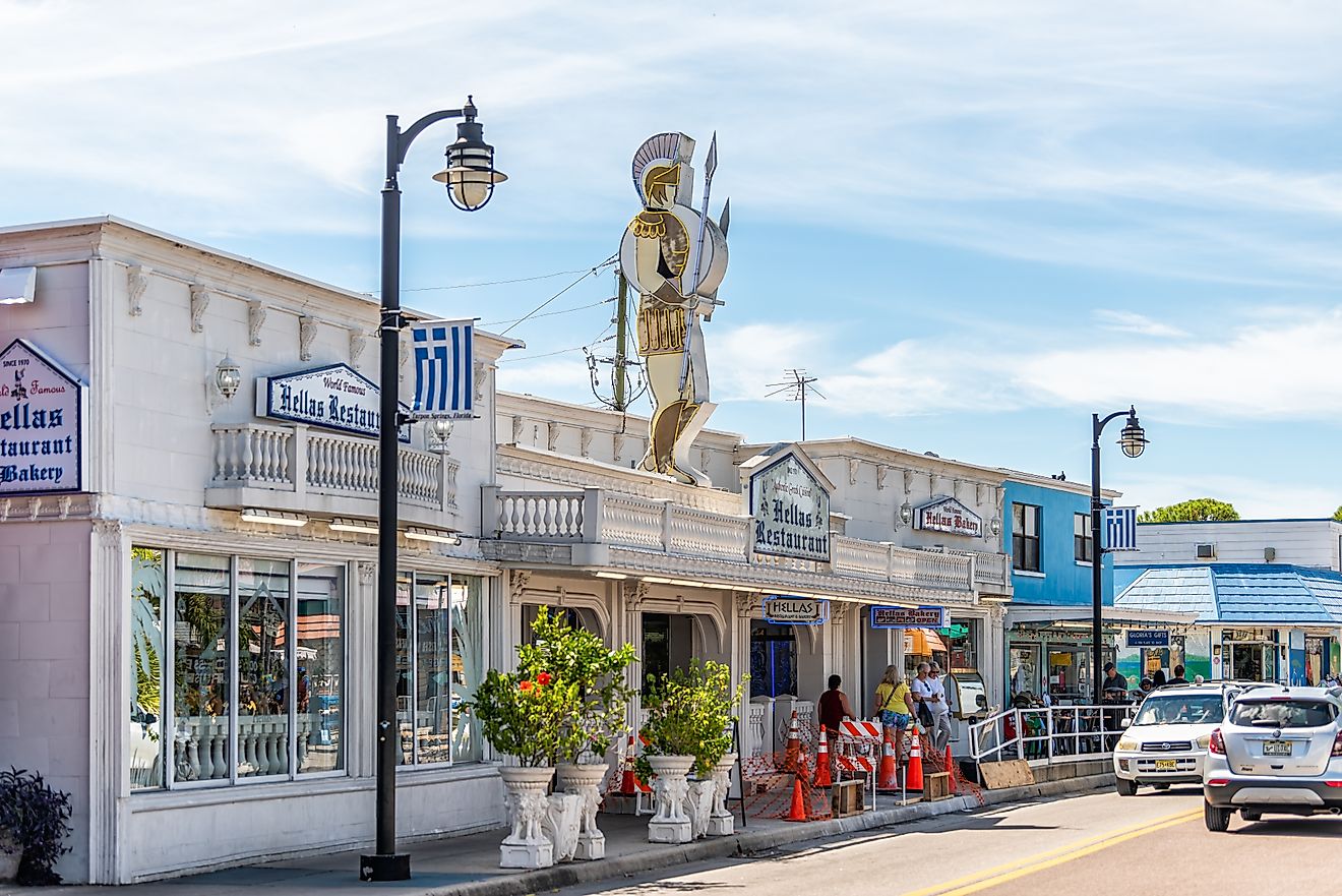 Dodecanese Boulevard in Tarpon Springs, Florida. Editorial credit: Kristi Blokhin / Shutterstock.com