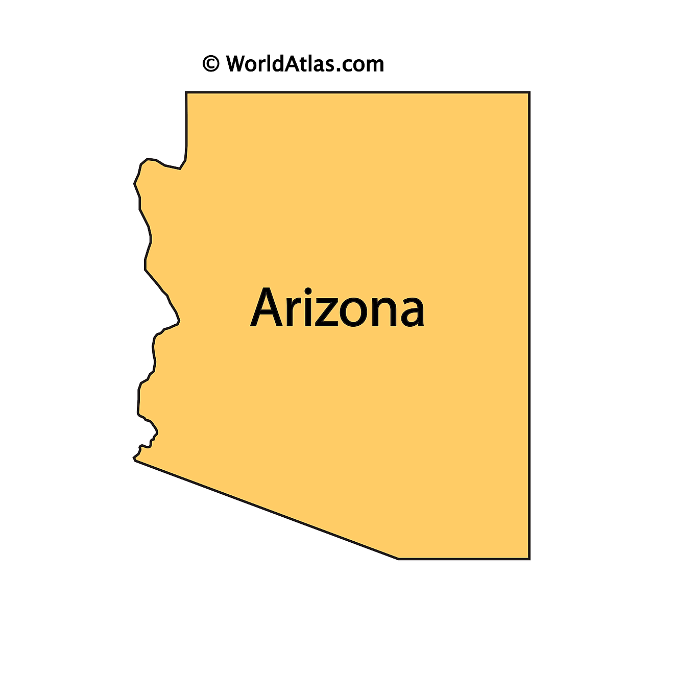Arizona State Outline Coloring Page Arizona Map State - vrogue.co