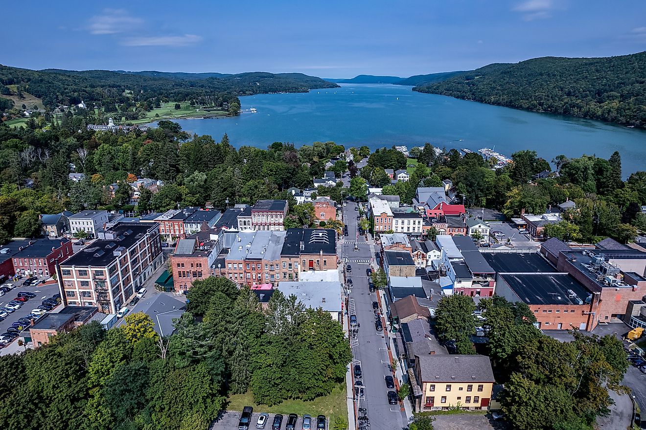 Cooperstown on the shores of Ostego Lake.