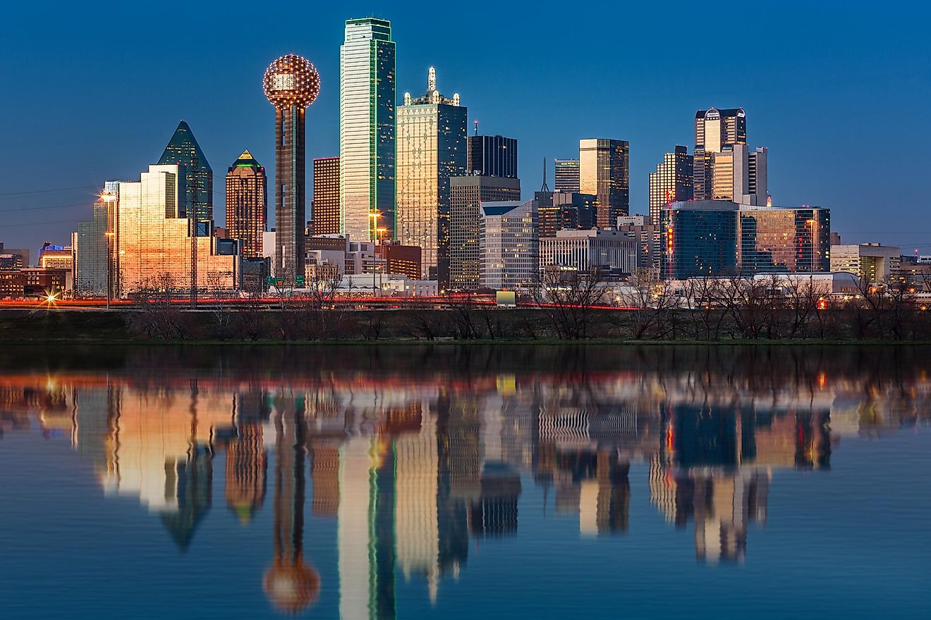 The skyline of Dallas, Texas.