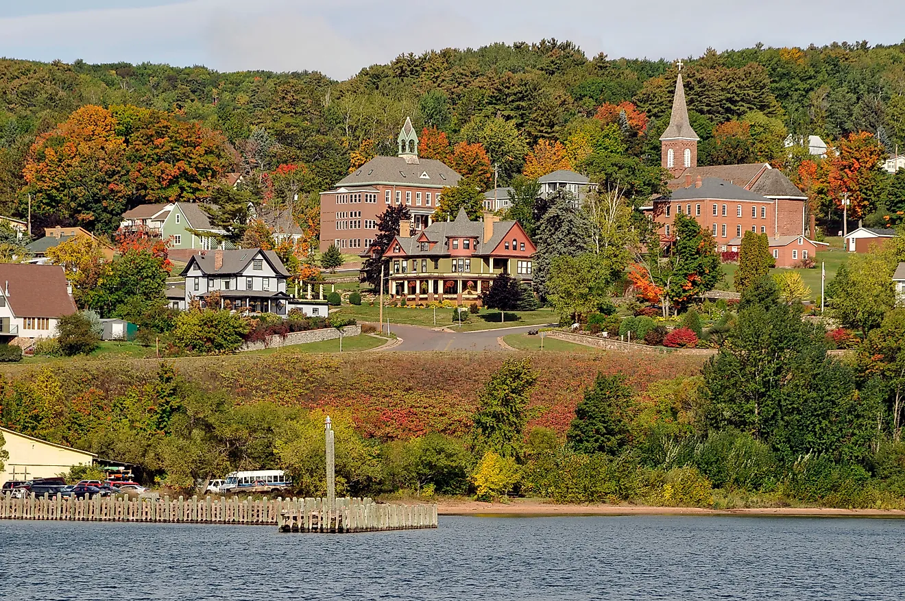 Welcome to the Badger State. Pictured here: Bayfield, Wisconsin, from Lake Superior. 