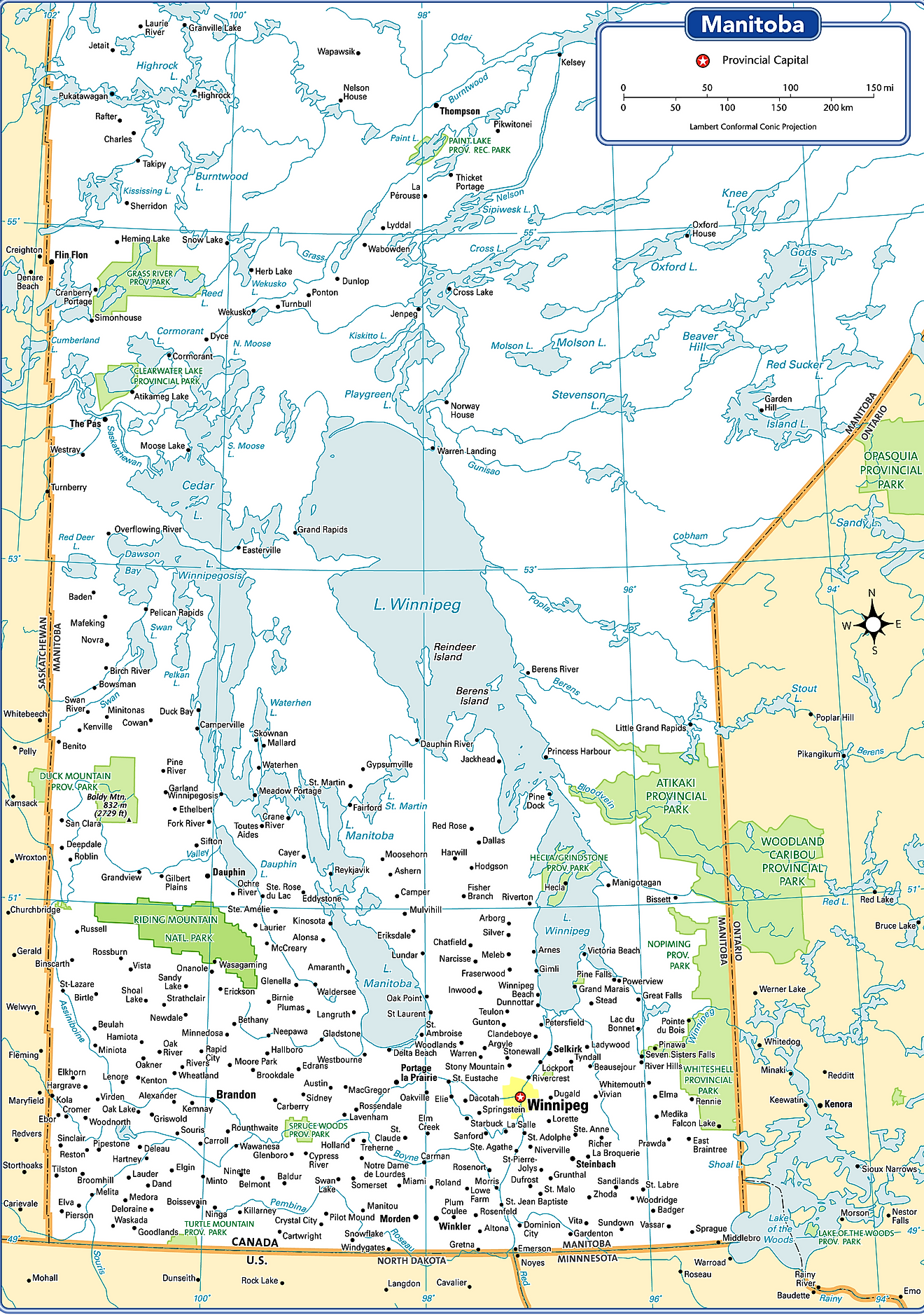 Manitoba Map 