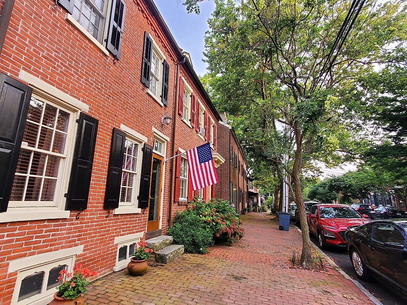 Rustic brick buildings in the town of New Castle, Delaware. Editorial credit: Khairil Azhar Junos / Shutterstock.com